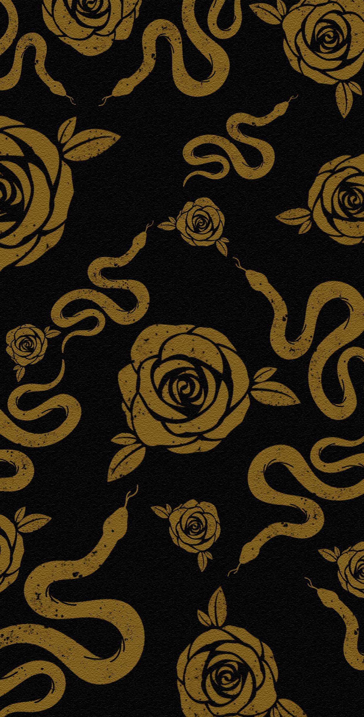 Rose Snake Wallpaper
