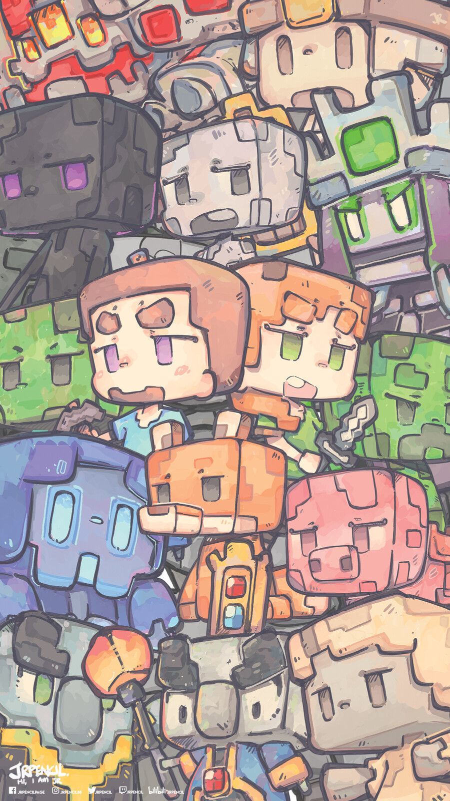 ❤️ Minecraft Wallpaper Time! Artwork QzO5d8. Minecraft Drawings, Minecraft Wallpaper, Minecraft Picture