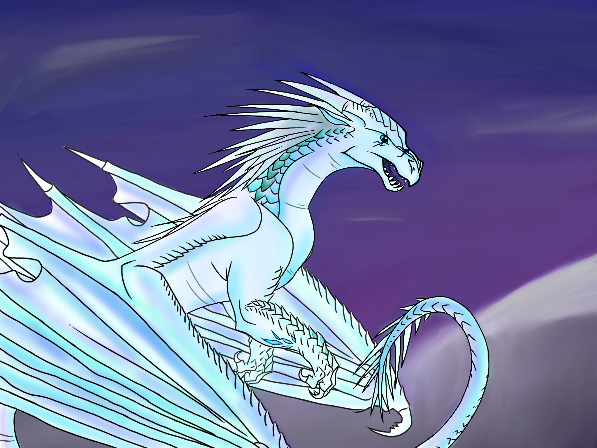 Icewing Frost. Wings of fire dragons, Wings of fire, Fire art