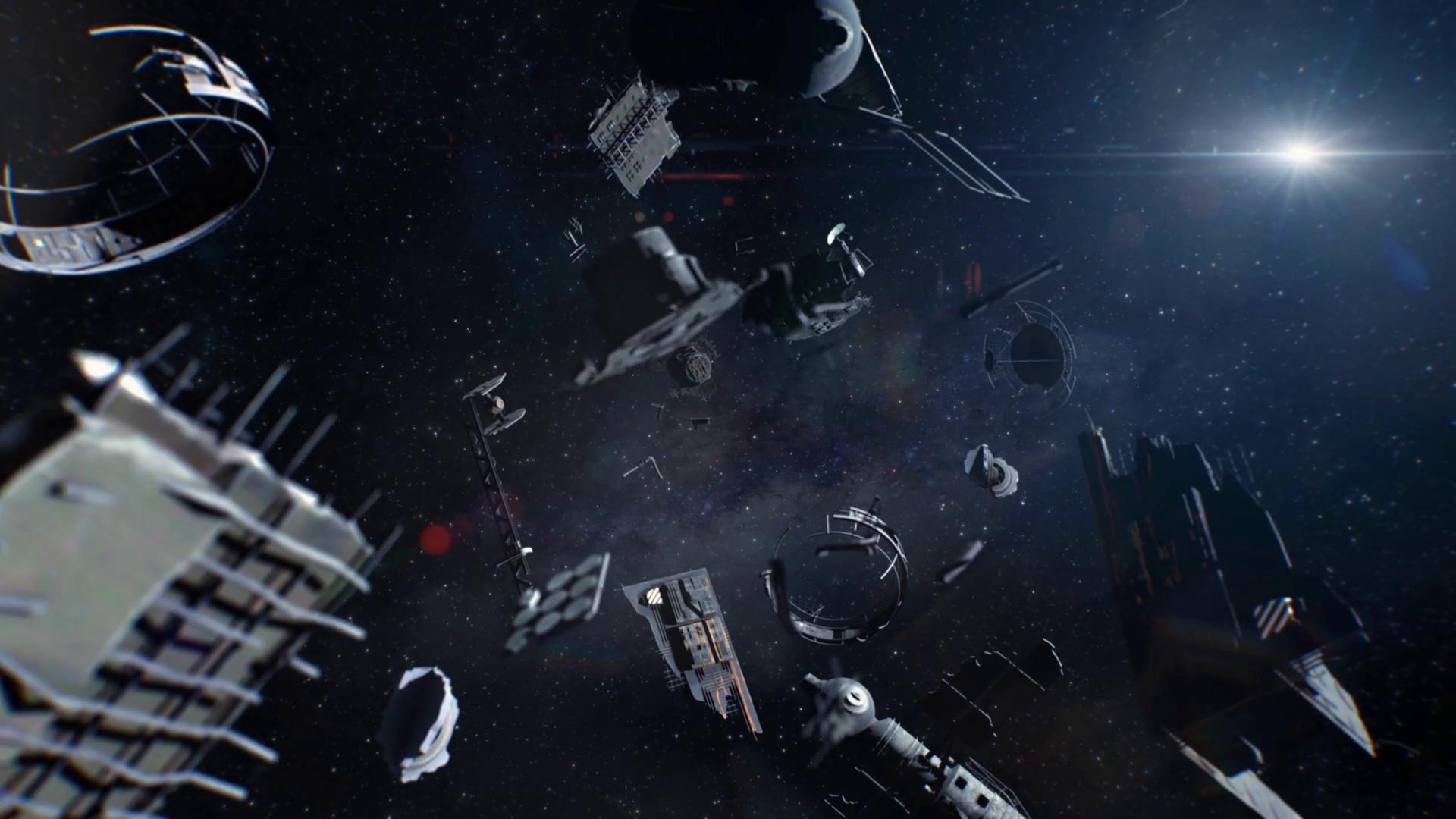 Space Debris Floating In Depths Of Space Stock Motion Graphics SBV 338002573