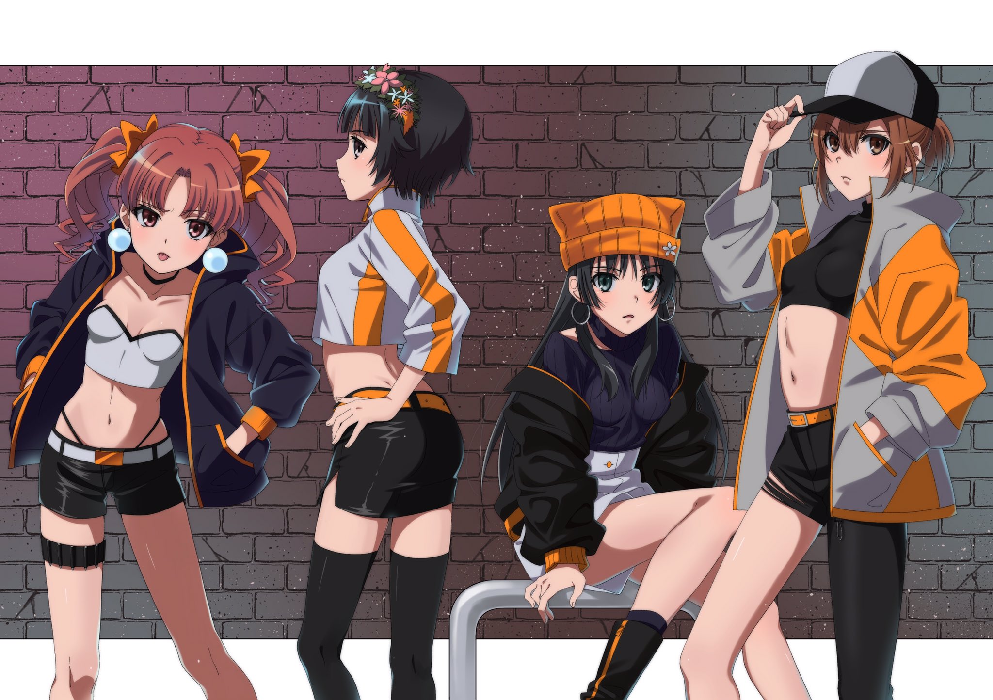 Anime Anime Girls To Aru Kagaku No Railgun Streetwear Misaka Mikoto Shirai Kuroko Saten Ruiko Uiharu Wallpaper:2048x1444