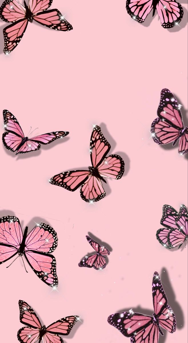 Pink Butterfly iPhone Wallpaper Free Pink Butterfly iPhone Background