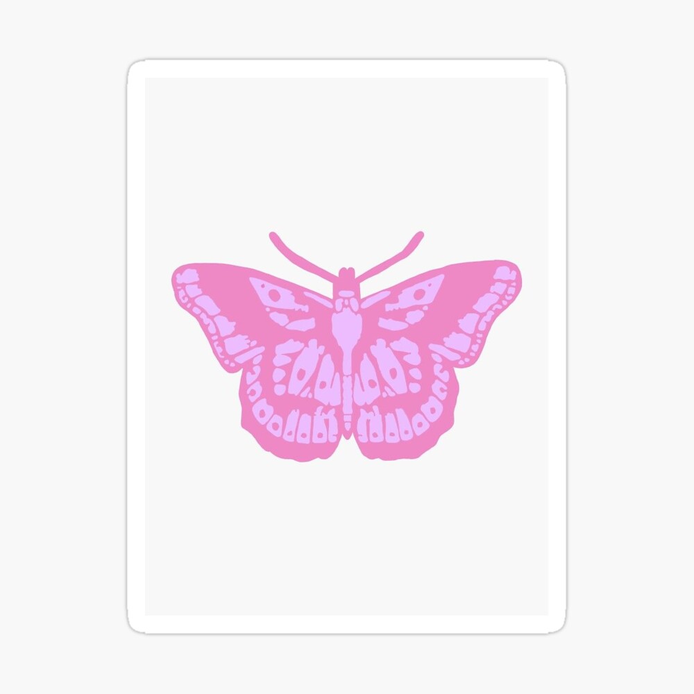 pink preppy butterfly Art Board Print