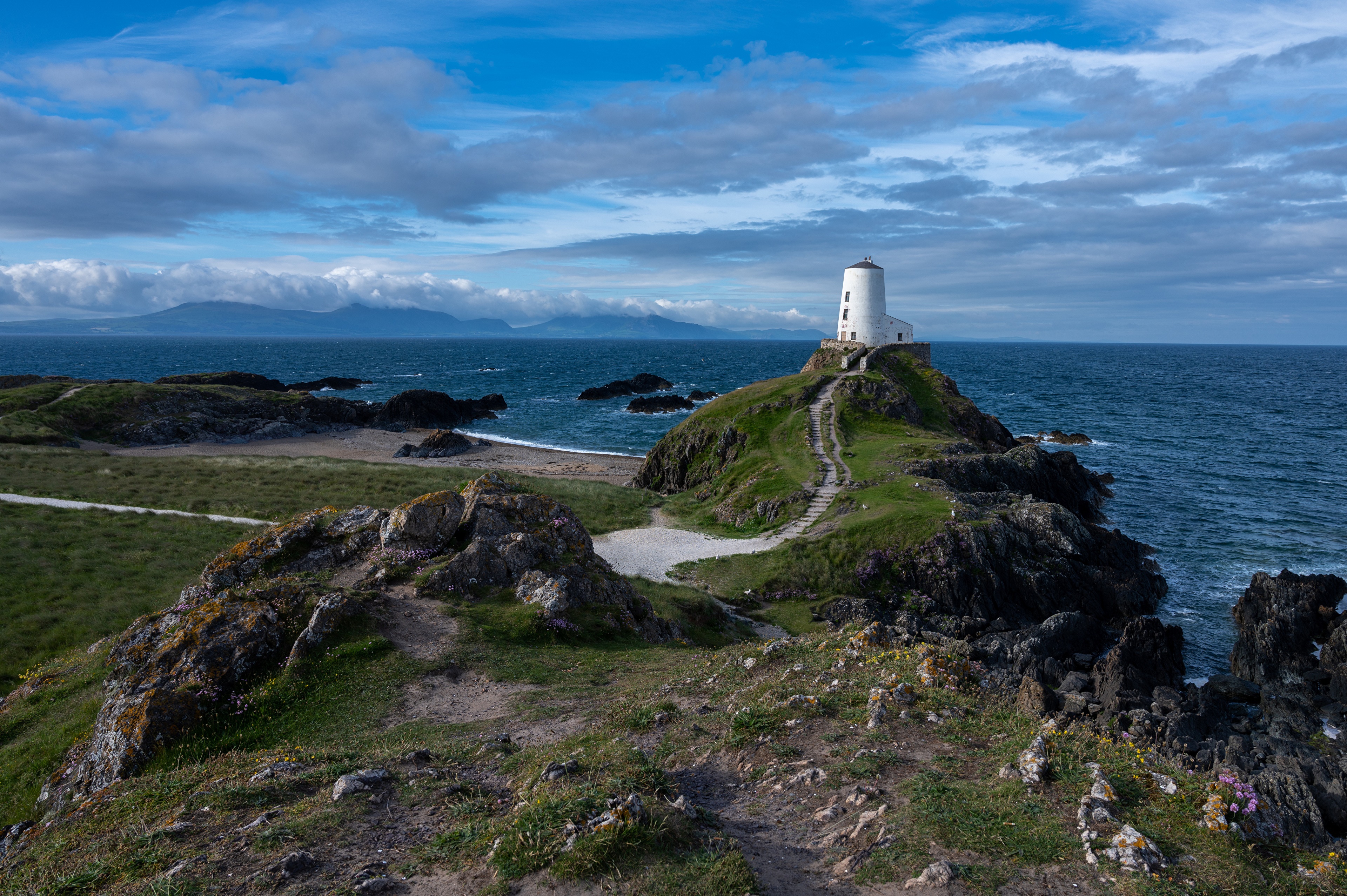 Lighthouse 4K, Coastline, Wales Gallery HD Wallpaper
