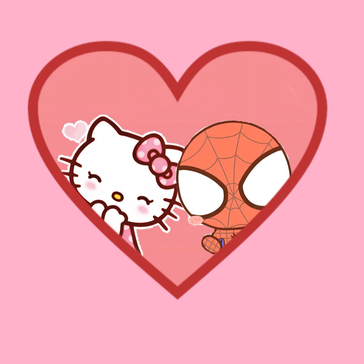 Spider man and hello kitty en 2023. Pegatinas bonitas, Dibujitos sencillos, Dibujos bonitos