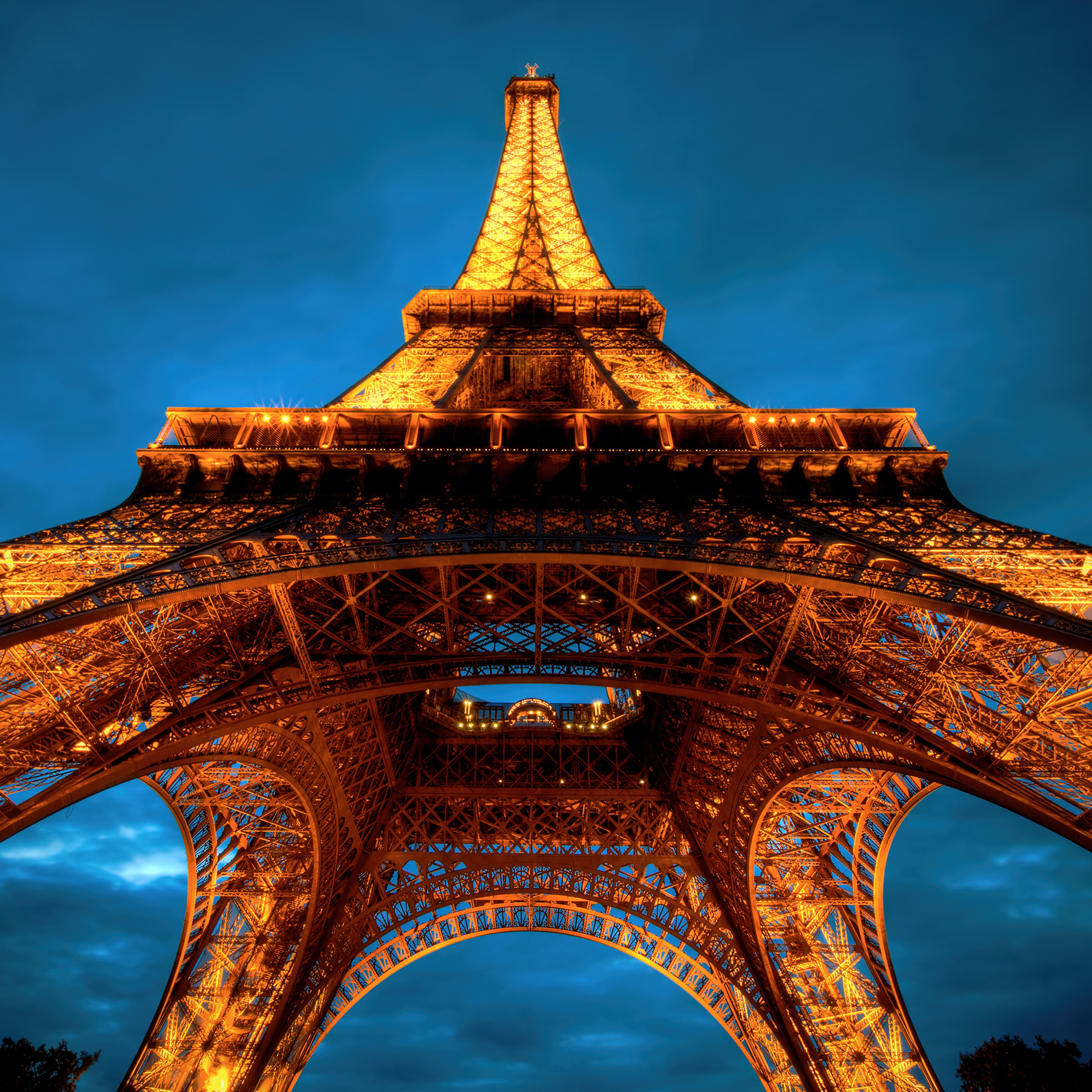 Eiffel Tower Wallpaper 4K, La tour Eiffel, Night, World