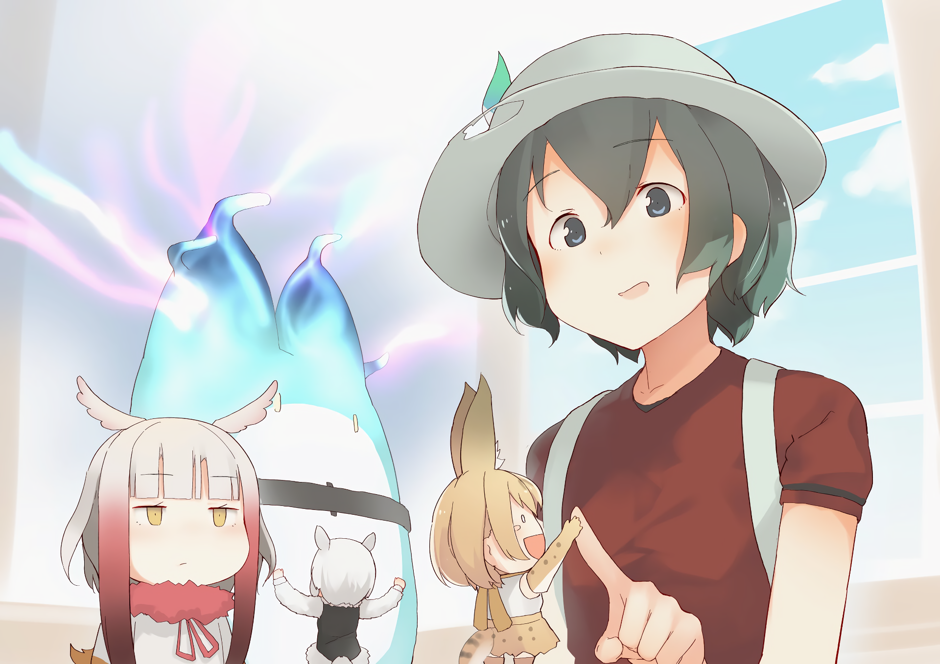 Crested Ibis Kemono Friends Kaban Kemono Friends Serval Kemono Friends Wallpaper:1920x1357