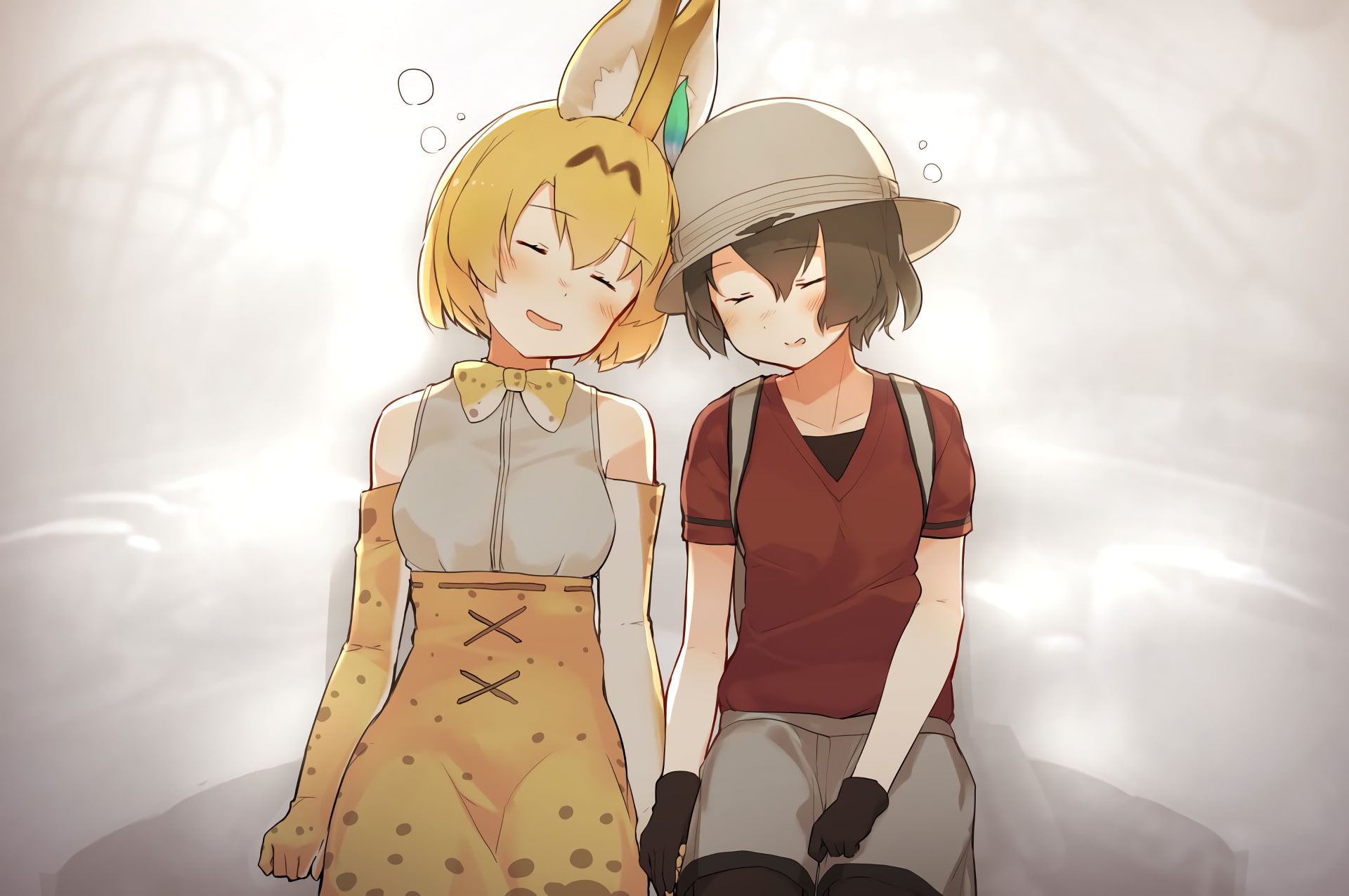 Wallpaper / 1080P, Serval (Kemono Friends), Kemono Friends, Anime, Kaban (Kemono Friends) free download