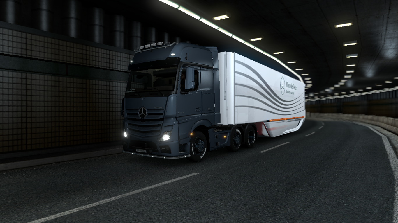 Euro Truck Simulator 2 Pickup Trucks Video Games Wallpaper:1366x768