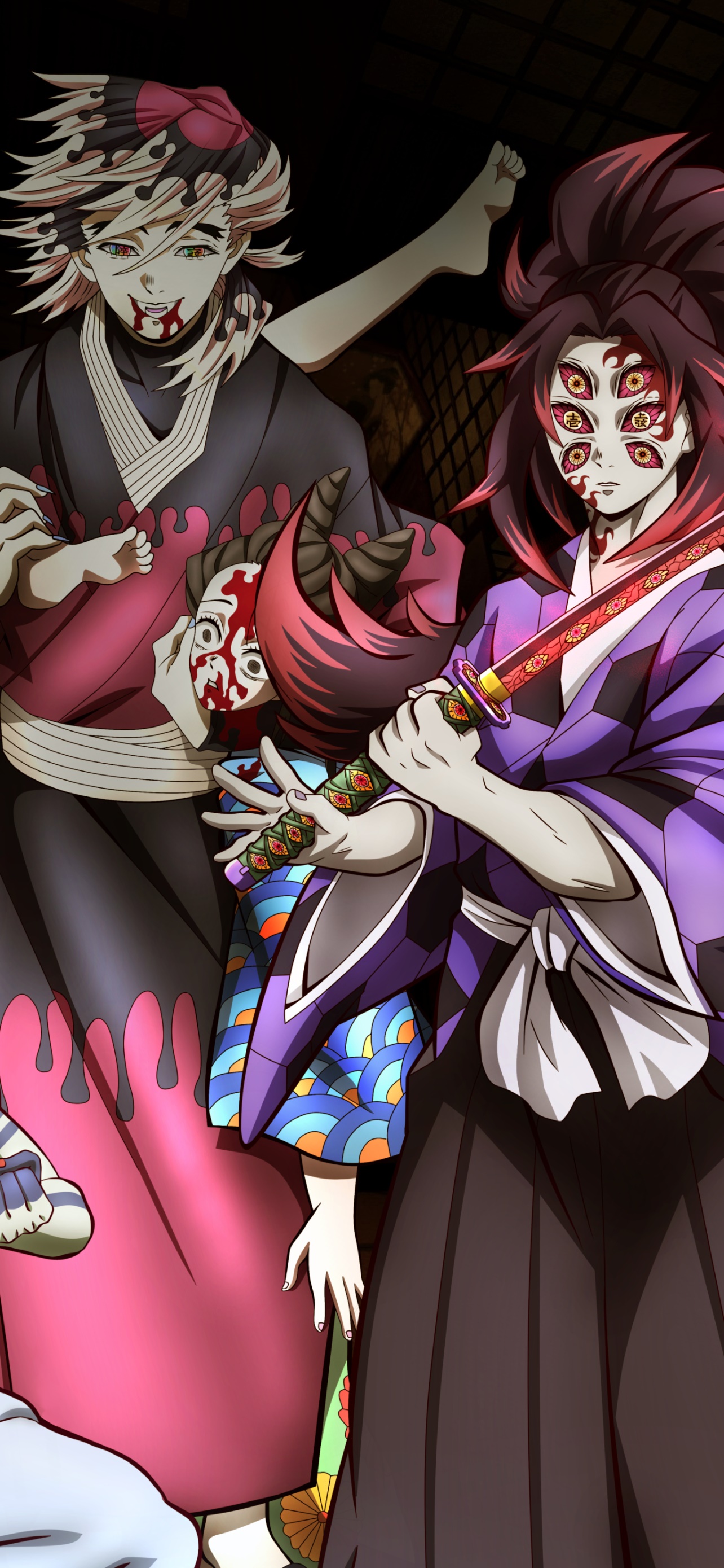 Wallpaper / Anime Demon Slayer: Kimetsu no Yaiba Phone Wallpaper, Kokushibo (Demon Slayer), Akaza (Demon Slayer: Kimetsu No Yaiba), 1284x2778 free download