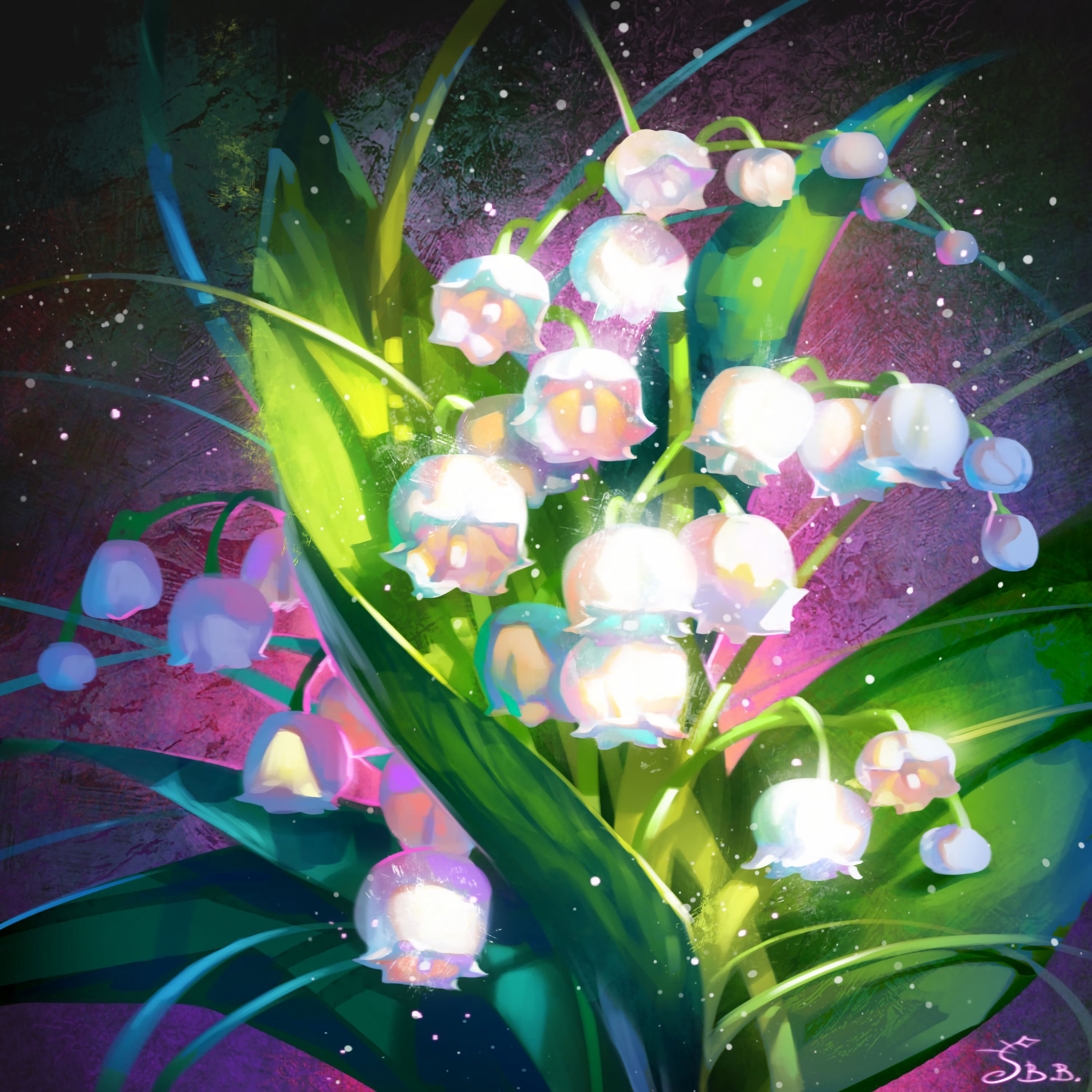 Mobile wallpaper: Lily Of The Valley, Flowers, Bouquet, Art, 115168 download the picture for free