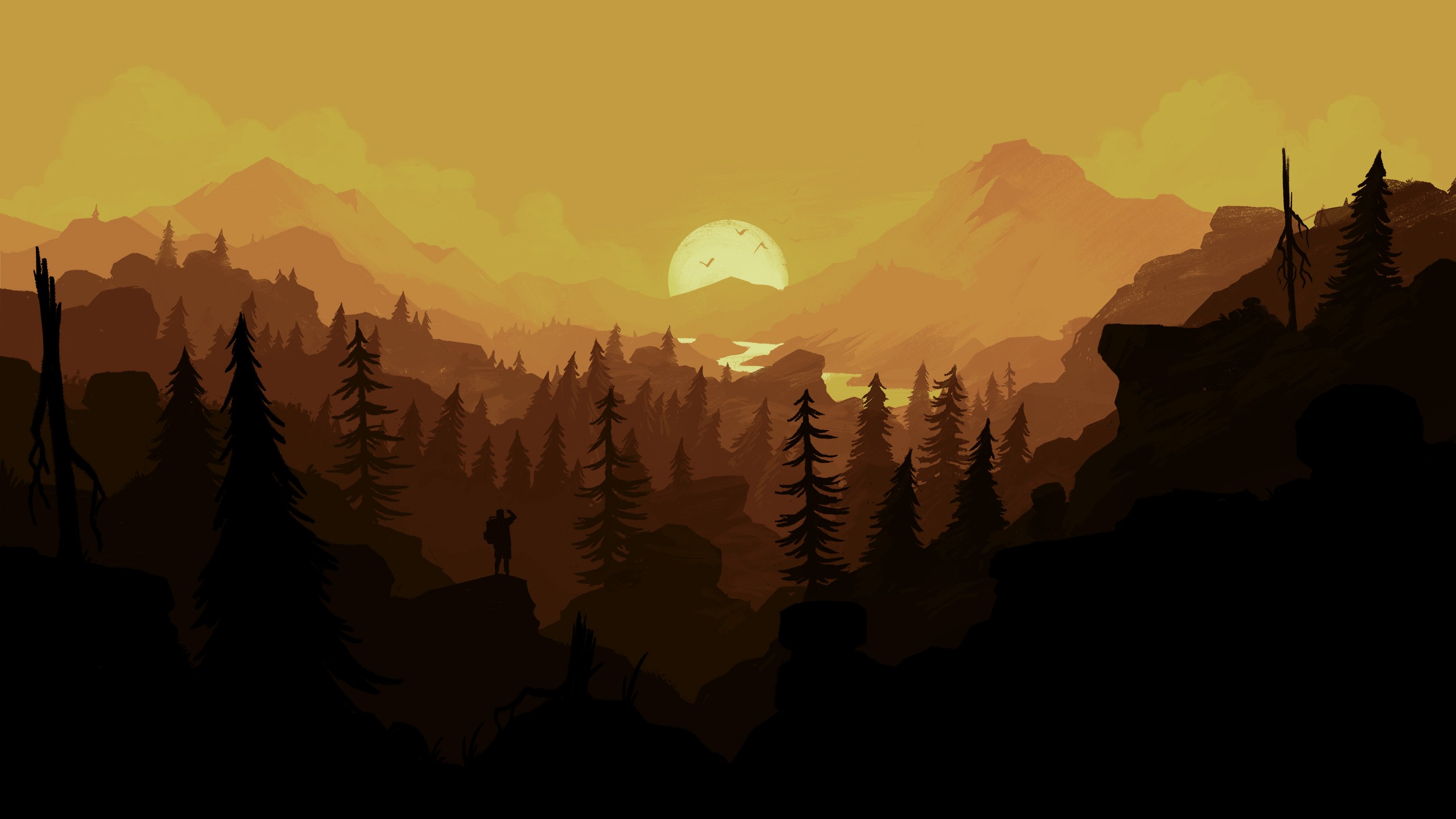 Firewatch Sunset Artwork 4k Gallery HD Wallpaper