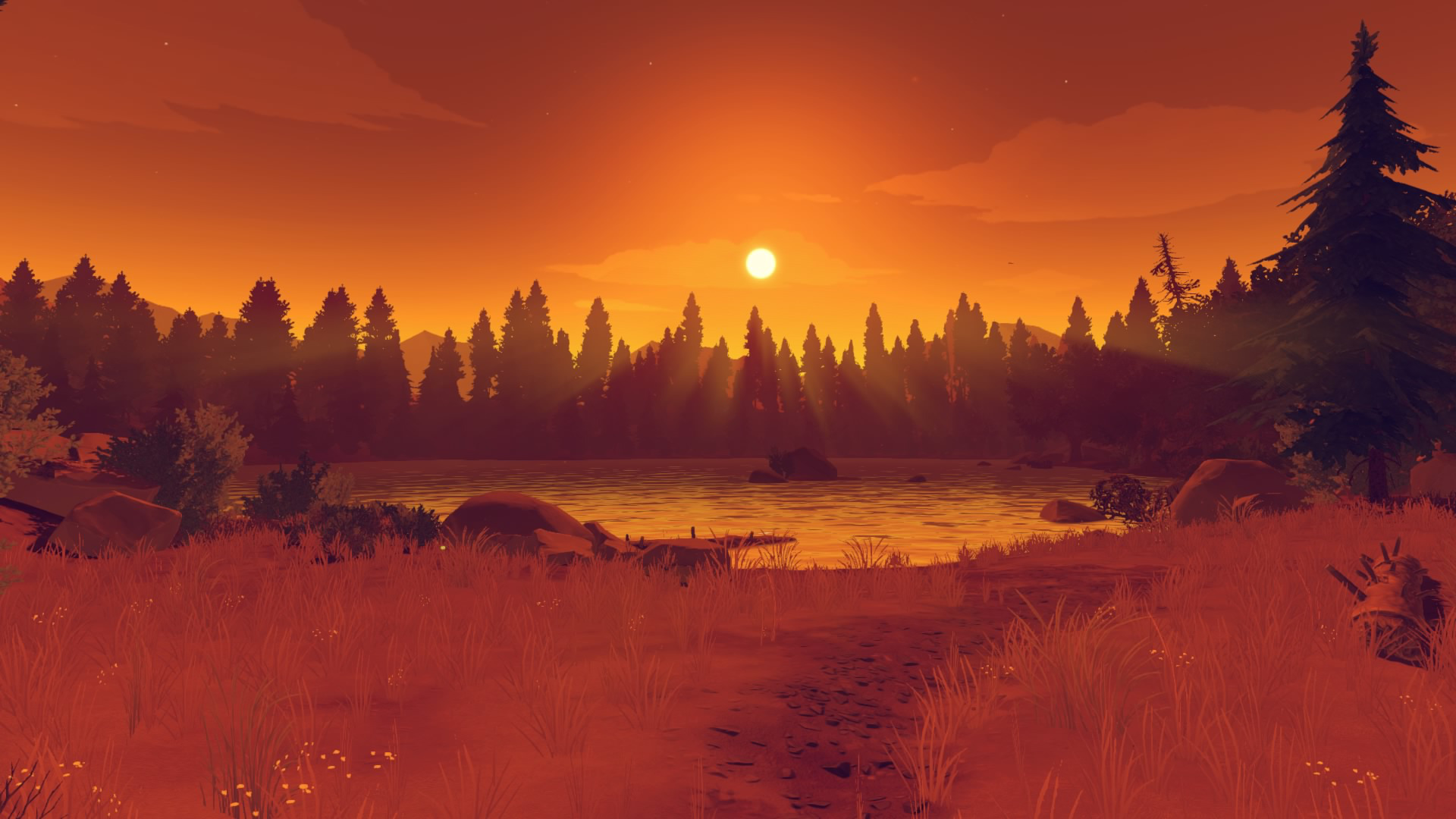 HD desktop wallpaper: Lake, Video Game, Firewatch download free picture