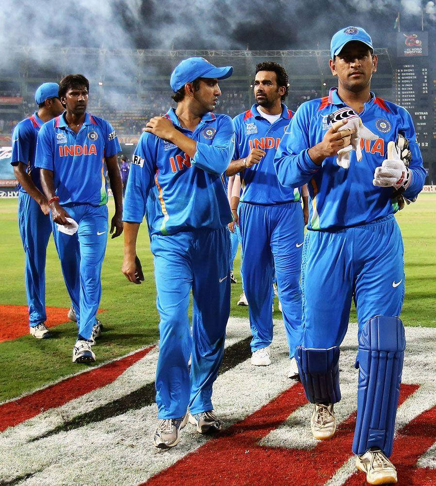 Download Indian Cricket Team Walking Into The Stadium Wallpaper