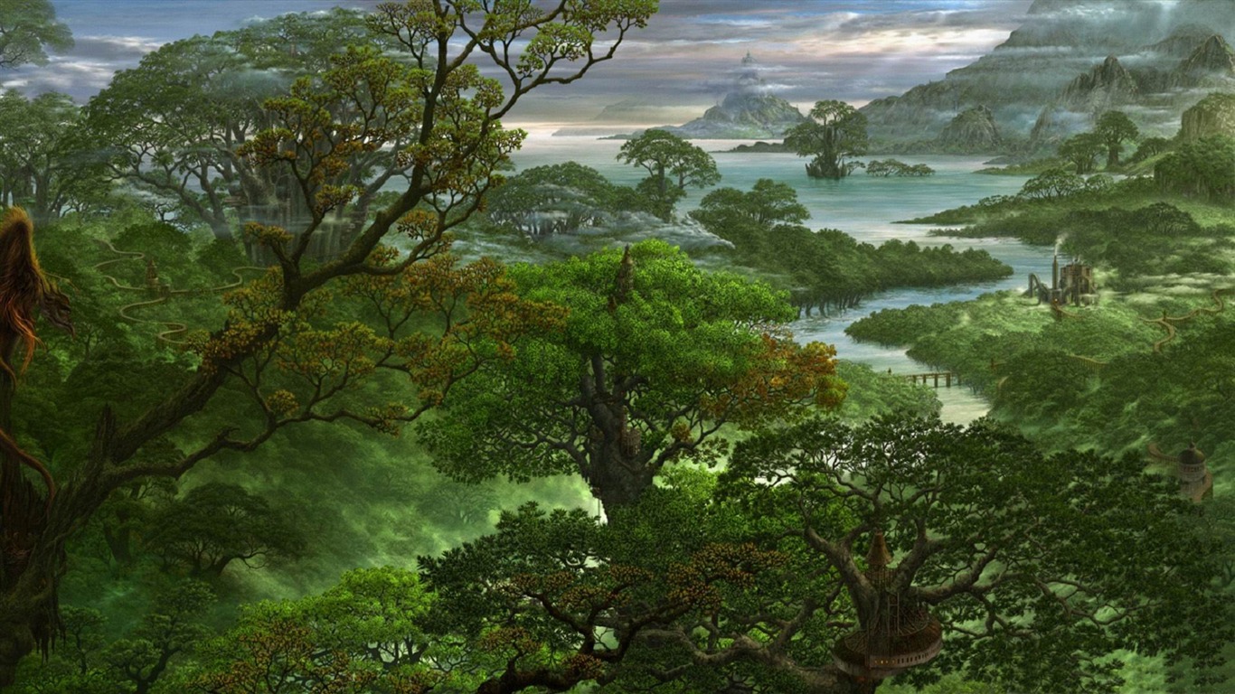 Fantasy Jungle World Of Fantasy Art Design HD Wallpaper