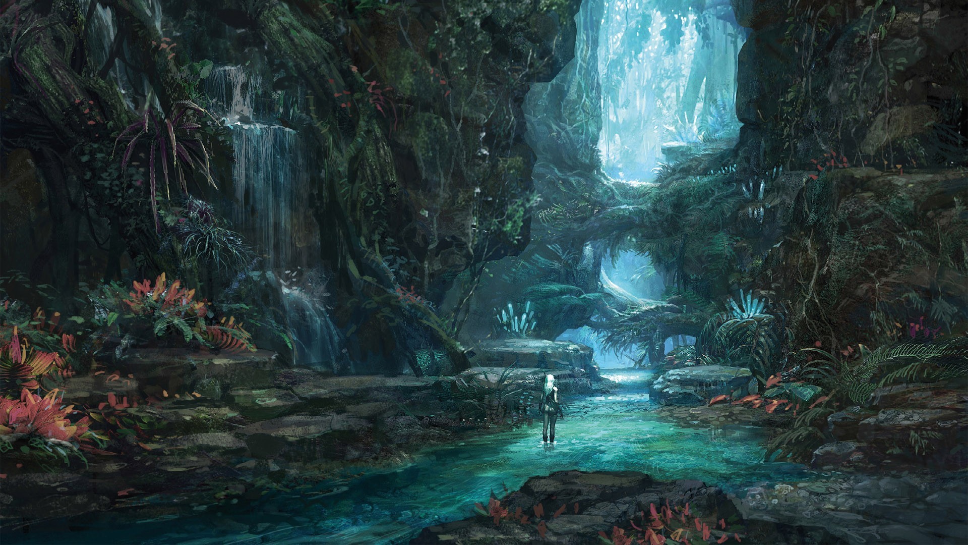 digital art, jungle, fantasy art Gallery HD Wallpaper