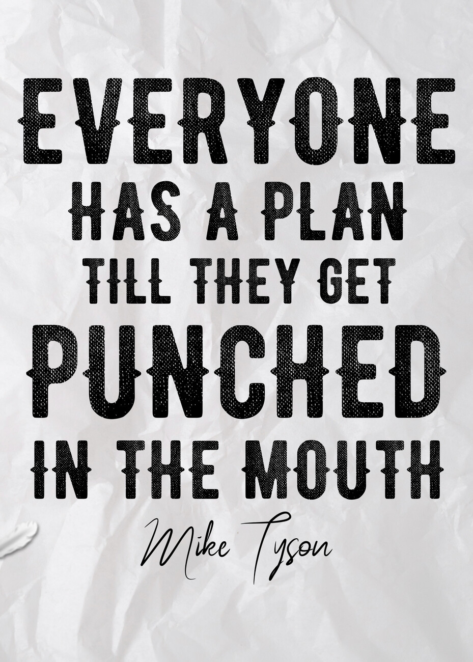Everyone Has A Plan Mike Tyson Boxing Quote Wall Mural
