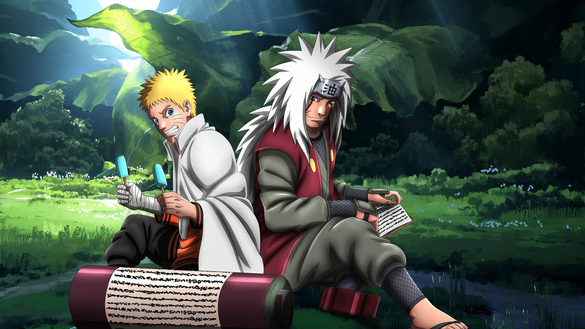 Jiraiya 4k With Naruto Wallpaper