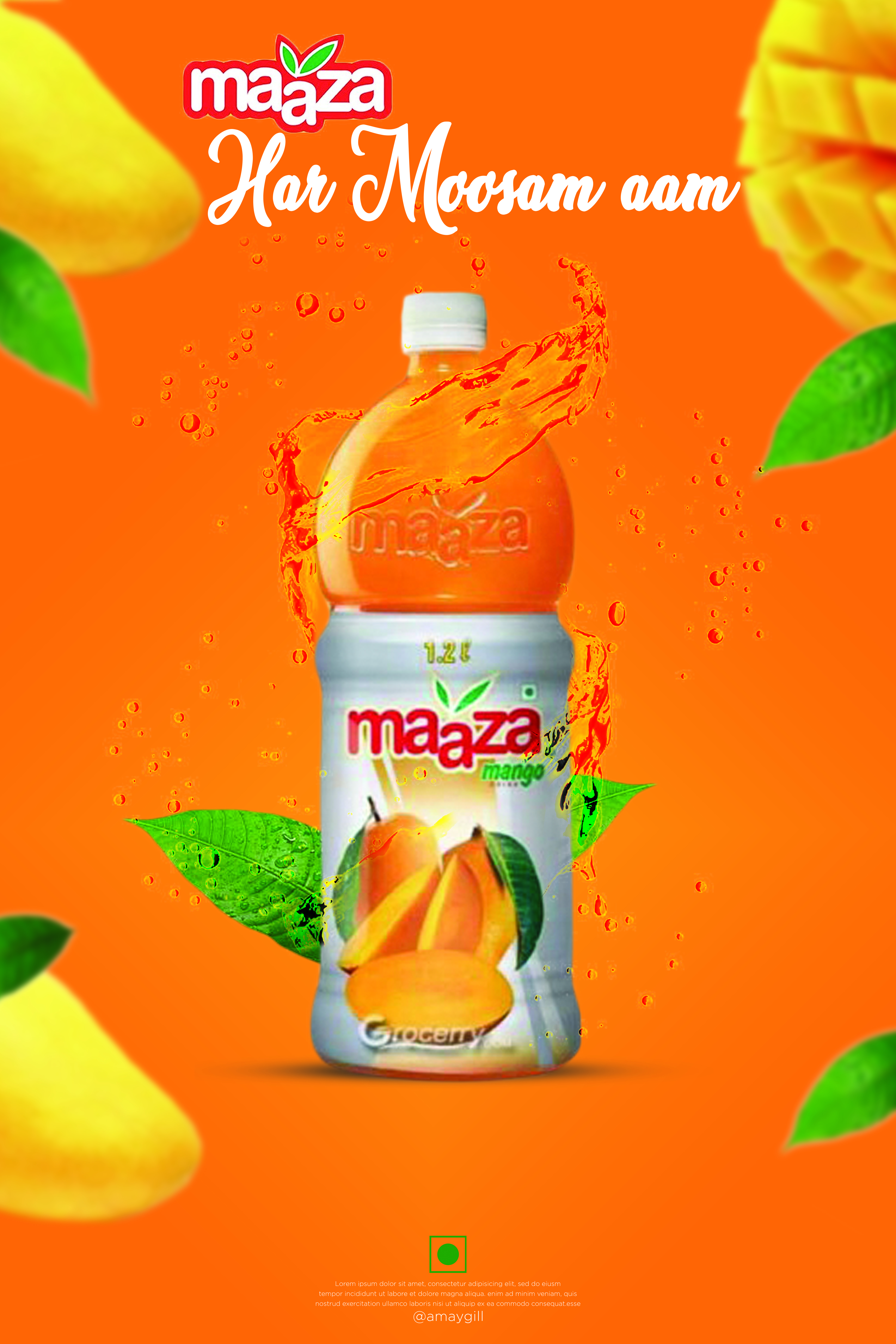 Maaza Advertisement Poster. Advertising poster, Advertising, Poster