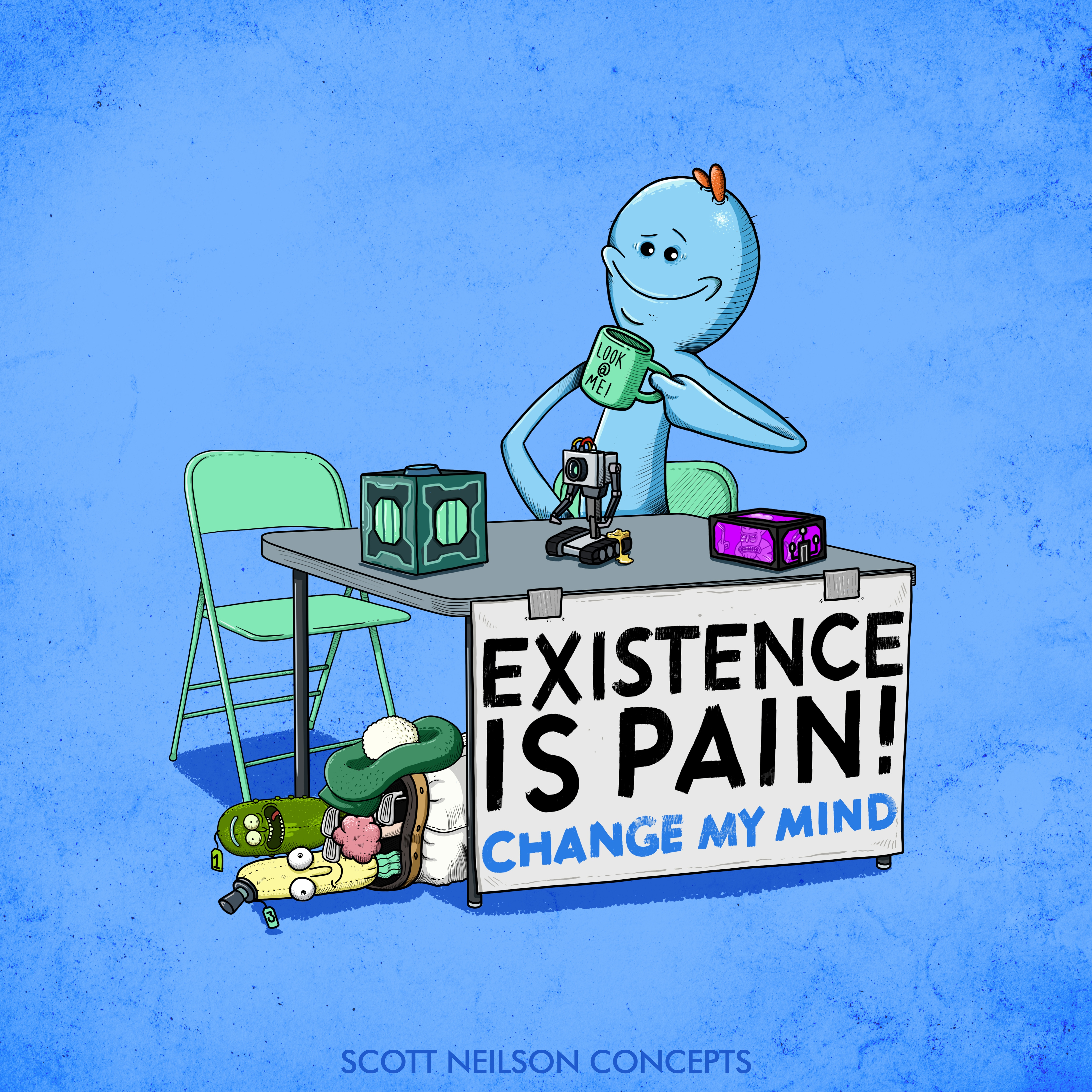 Existence Is Pain, Change My Mind. Fan art