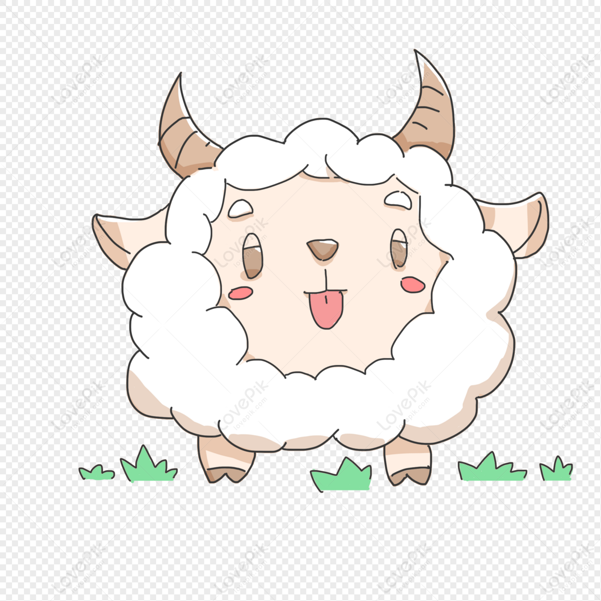 Cute Cartoon Sheep PNG White Transparent And Clipart Image For Free Download