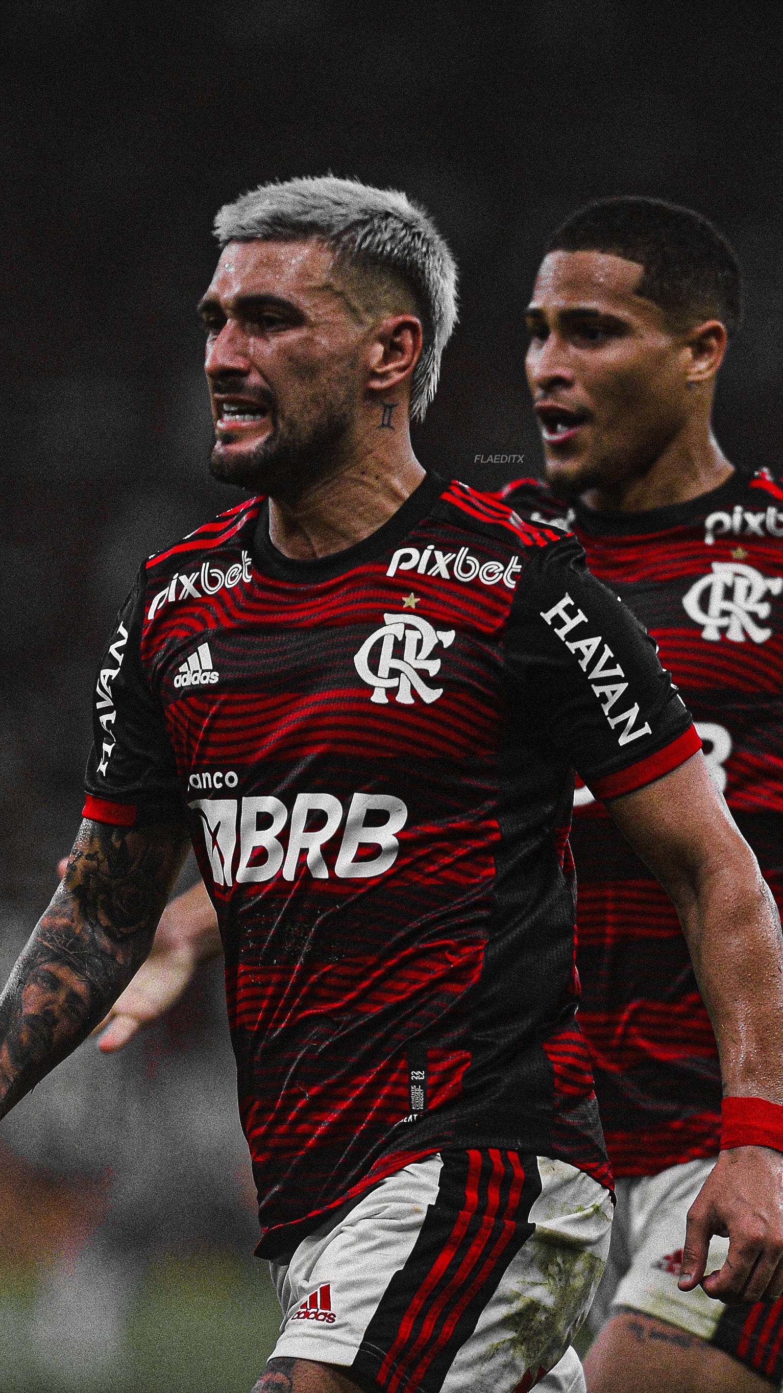 FlaEditx Arrascaeta e João Gomes