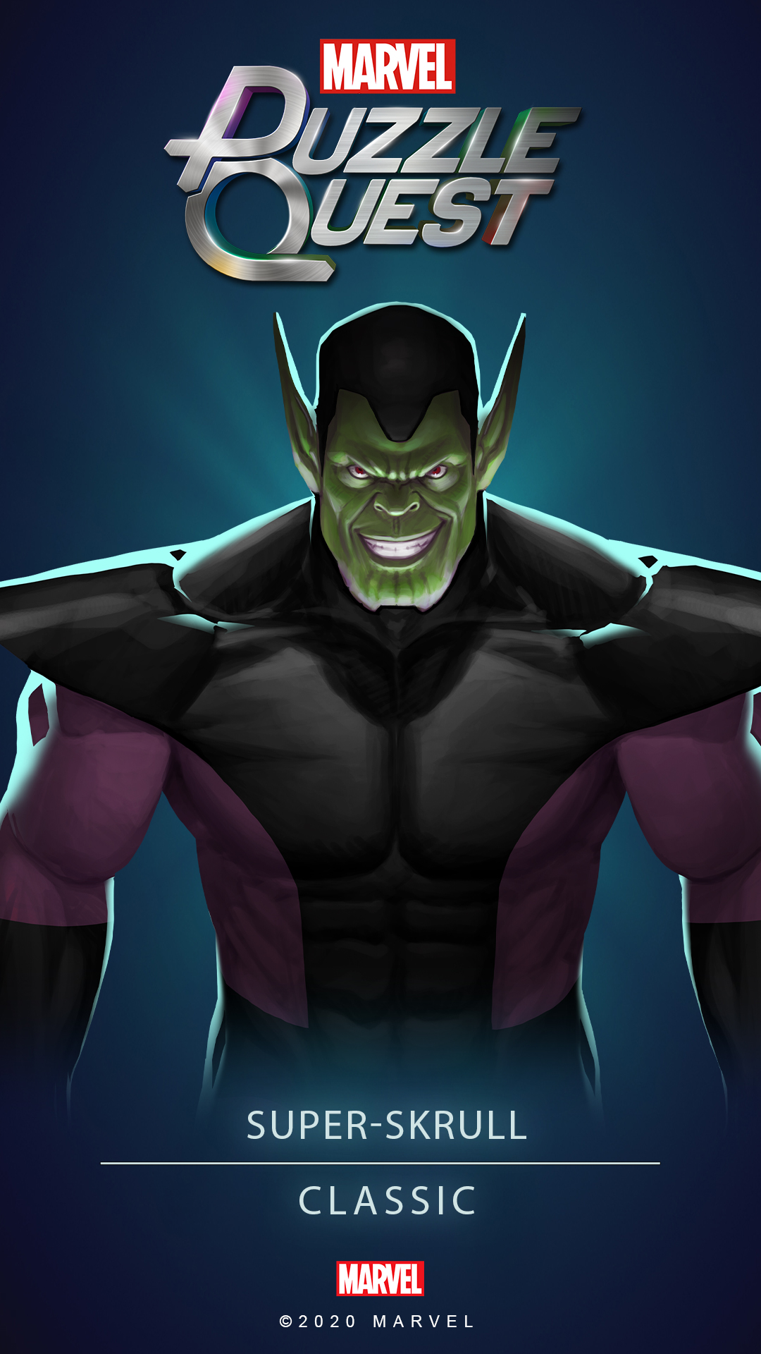MARVEL Puzzle Quest Up Your Phone To The Power Of 4 With The Super Skrull Wallpaper! #MarvelPuzzleQuest