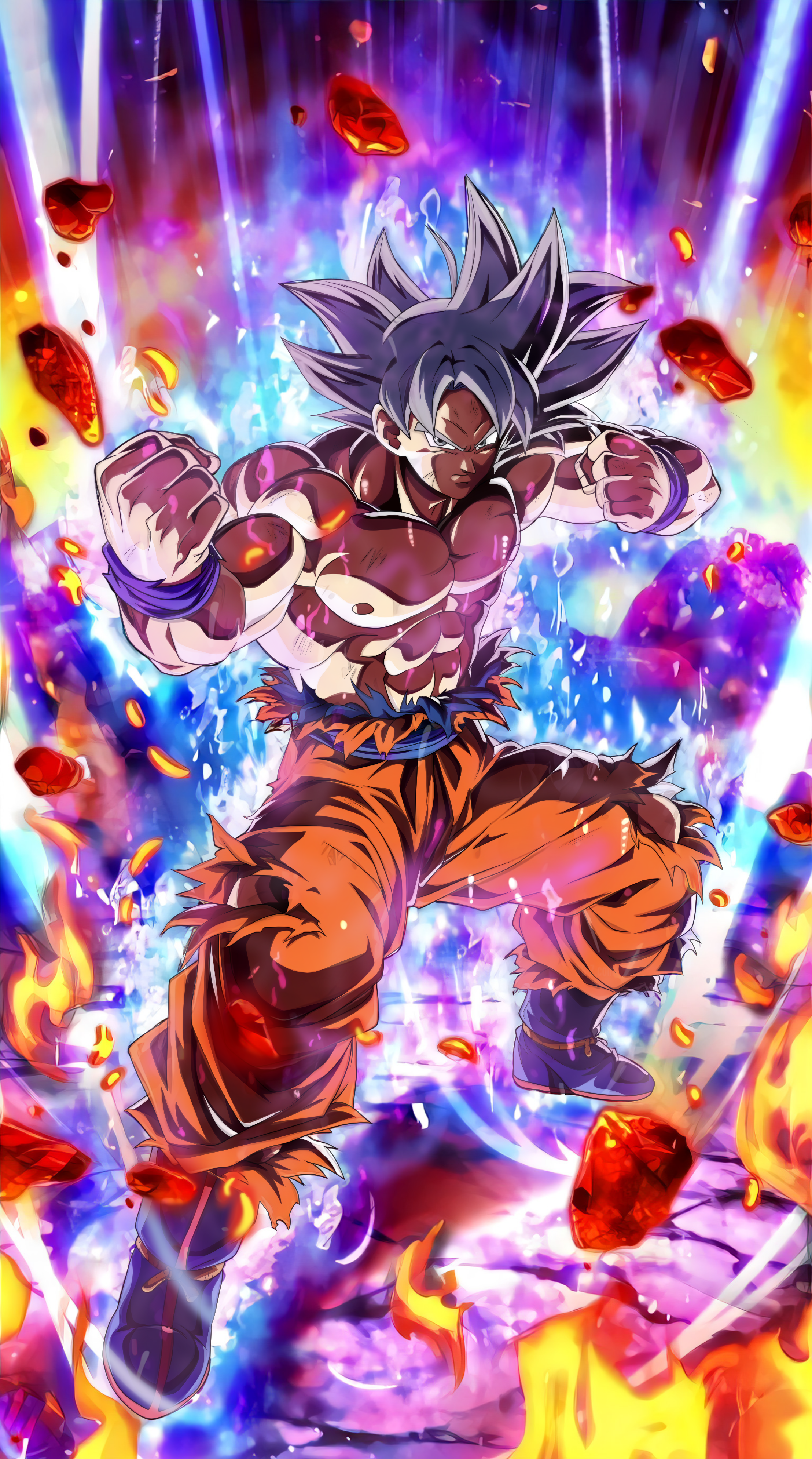 TRUE HD Goku (Ultra Instinct) & SSGSS Vegeta (Evolution)! (No fuzzy eye, actually HD artwork, not waifu2x.)