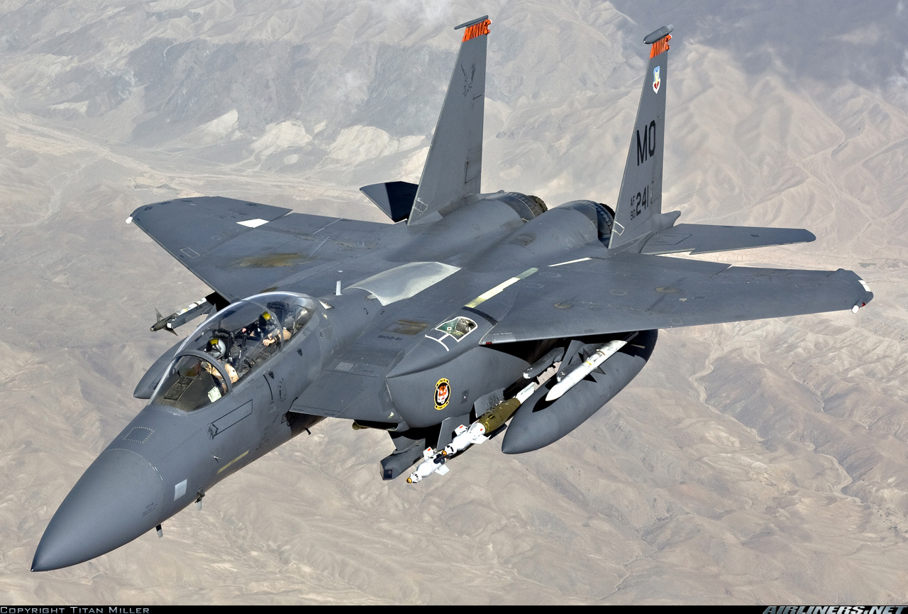 McDonnell Douglas F 15E Strike Eagle Force. Aviation Photo