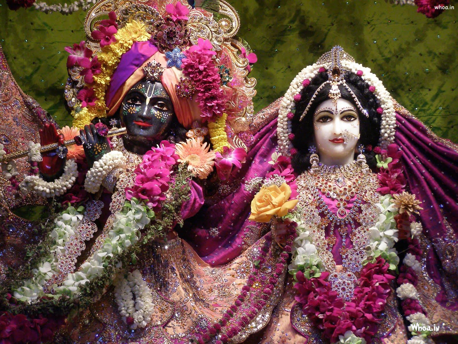Lord Radhe Krishna Statue With Face Closer HD Wallpaper