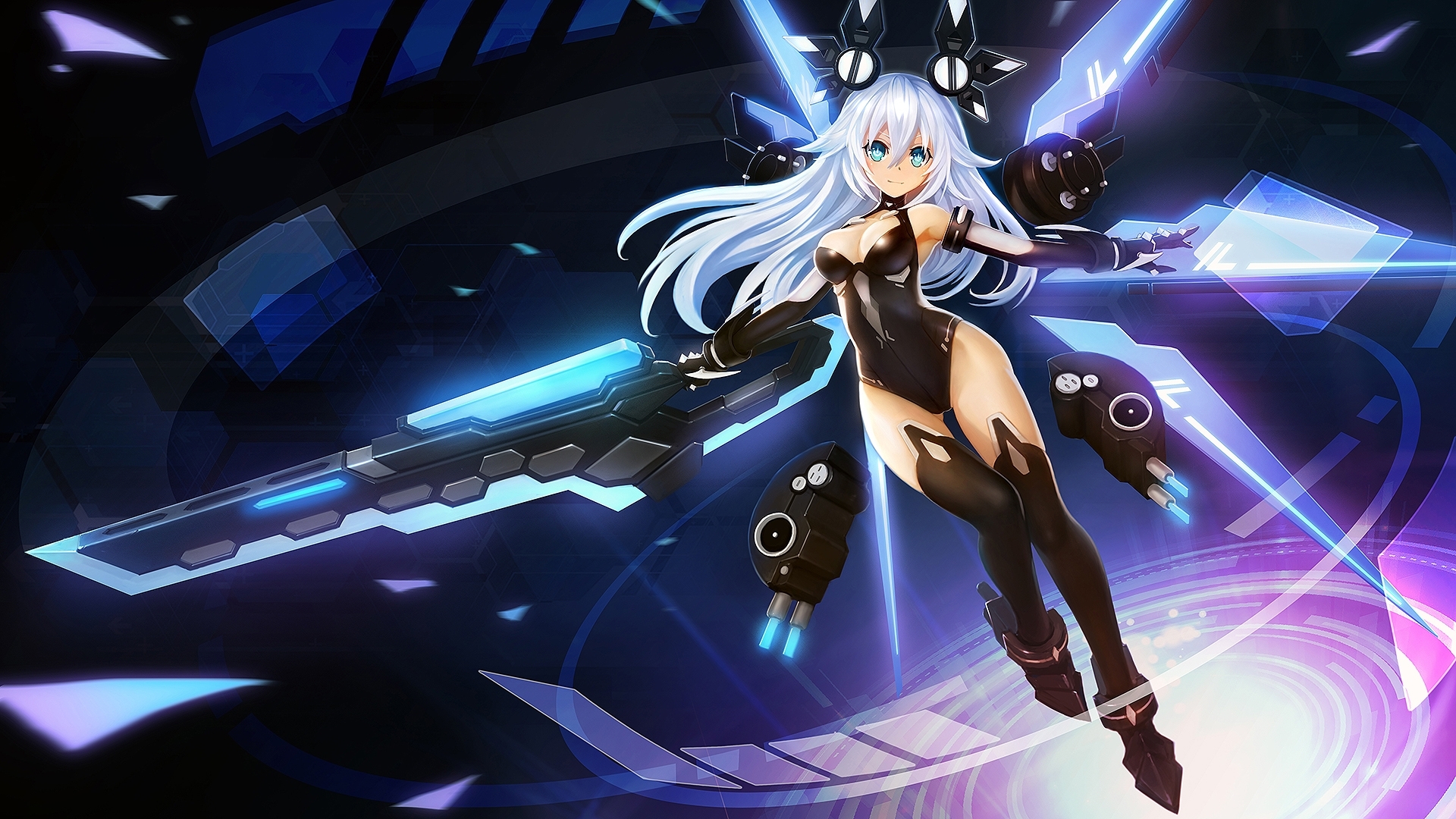 Wallpaper / anime, power, magic, anime girl, long hair, blue free download