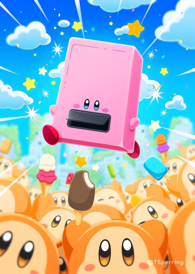 Kirby Print Kirby Nintendo Video Game Computer Game Cute