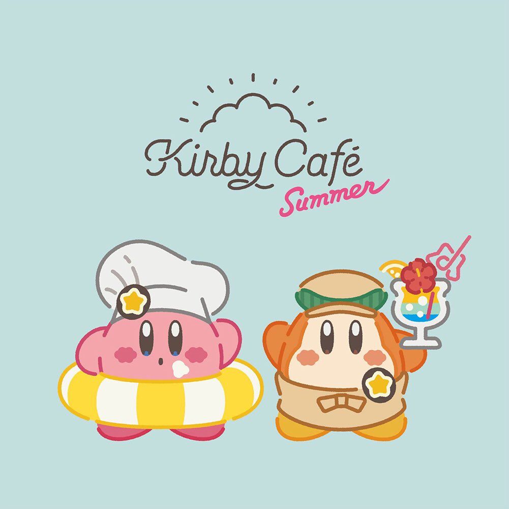 Kirby Café Summer. カービィ, カービィ イラスト, カービィ 壁紙