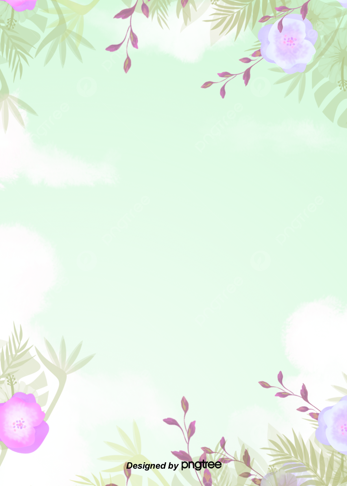 Green Aesthetic Spring Watercolor Cartoon Illustration Background Wallpaper Image For Free Download