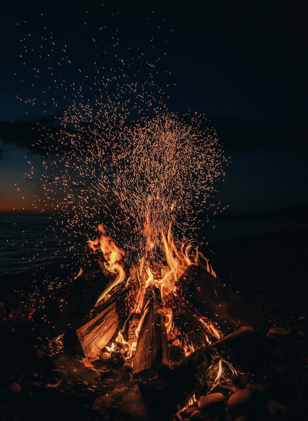 Beach Bonfire Picture. Download Free Image