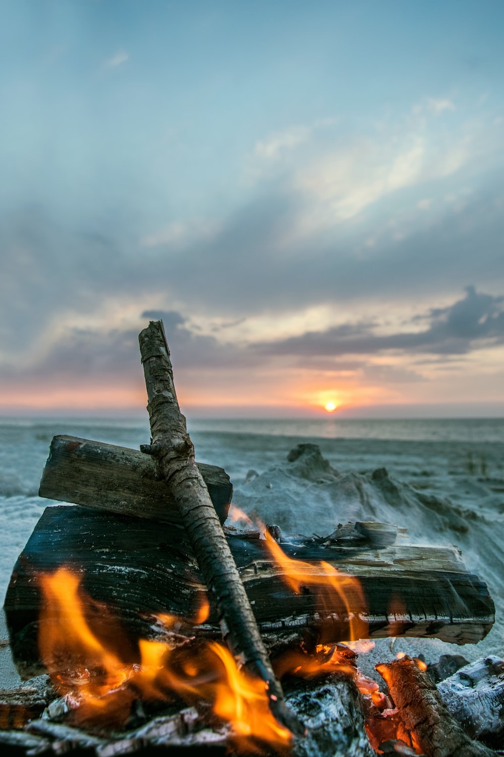 Beach Bonfire Picture. Download Free Image