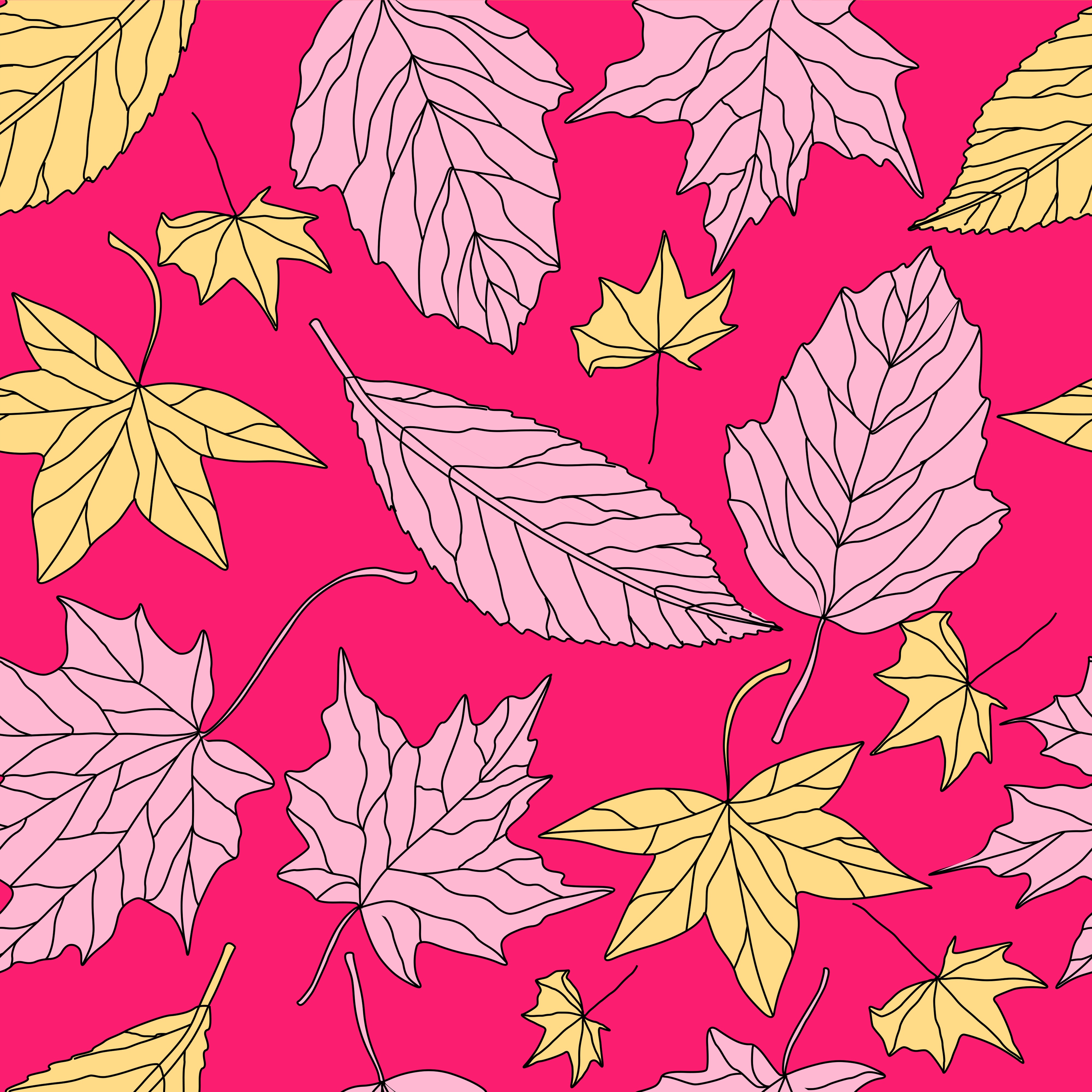 Download wallpaper 4000x4000 leaves, art, autumn, texture HD background