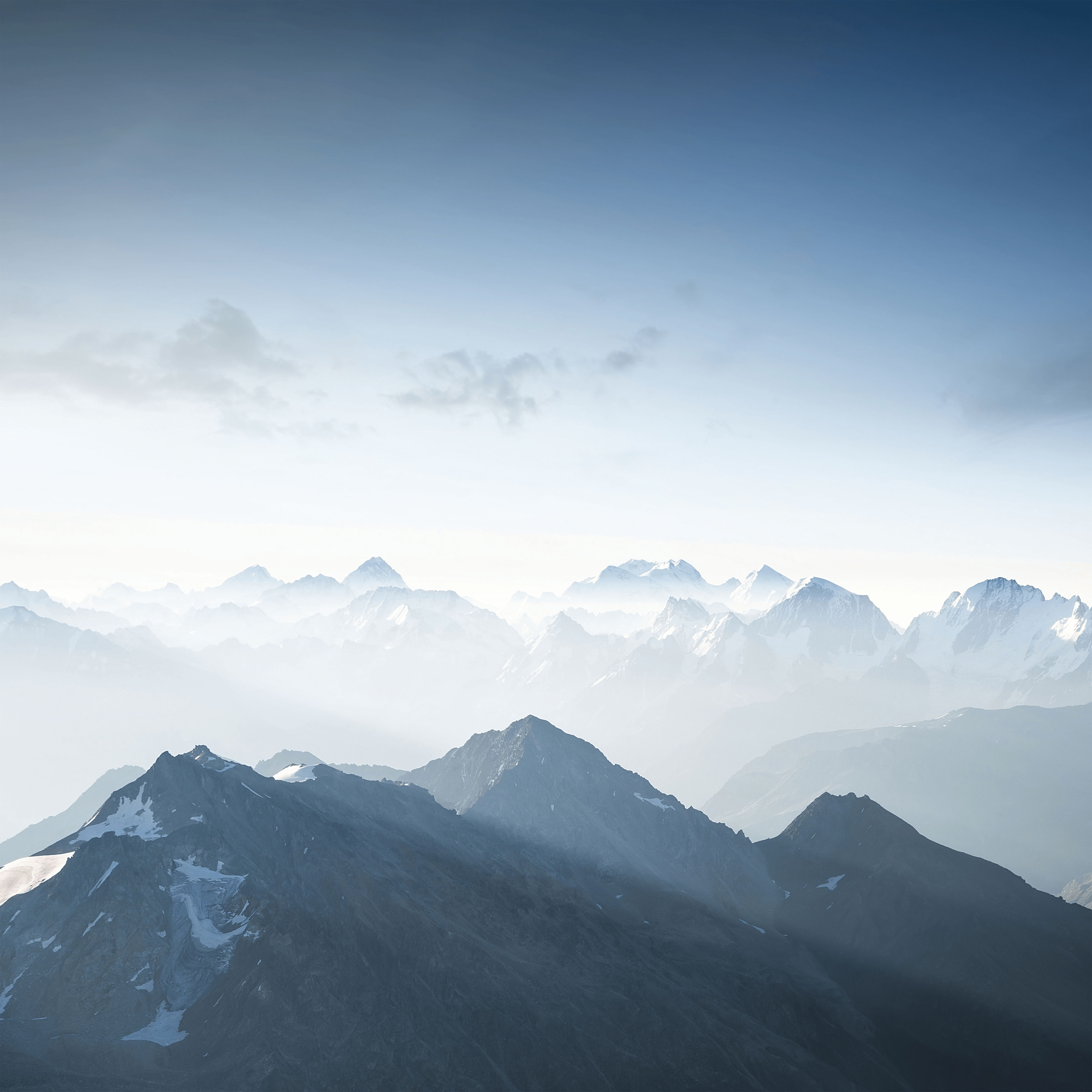 Wallpaper, sky, cloud, atmosphere, azure, Natural landscape, horizon, slope, cumulus, valley, mountain range, mist, tree, Massif, fog, hill, evening, meteorological phenomenon, winter, ridge, arete, summit, grassland, haze, city, sunrise, dawn, ocean