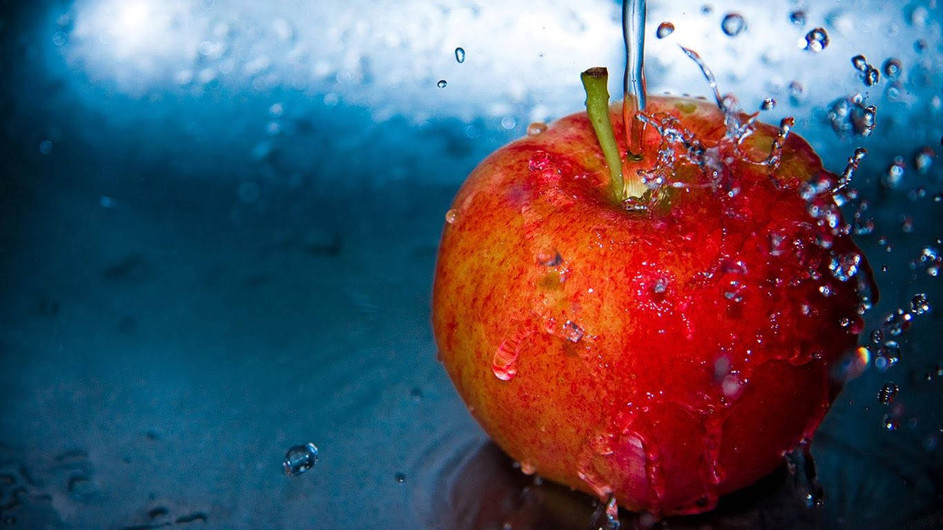 Download Apple Splash Food Art Wallpaper