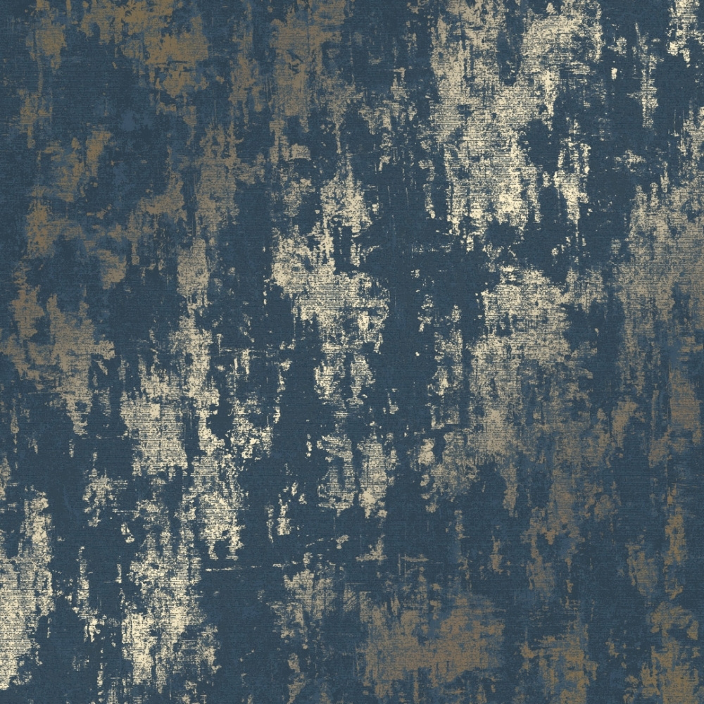 Milan Metallic Wallpaper Navy Gold. I Love Wallpaper