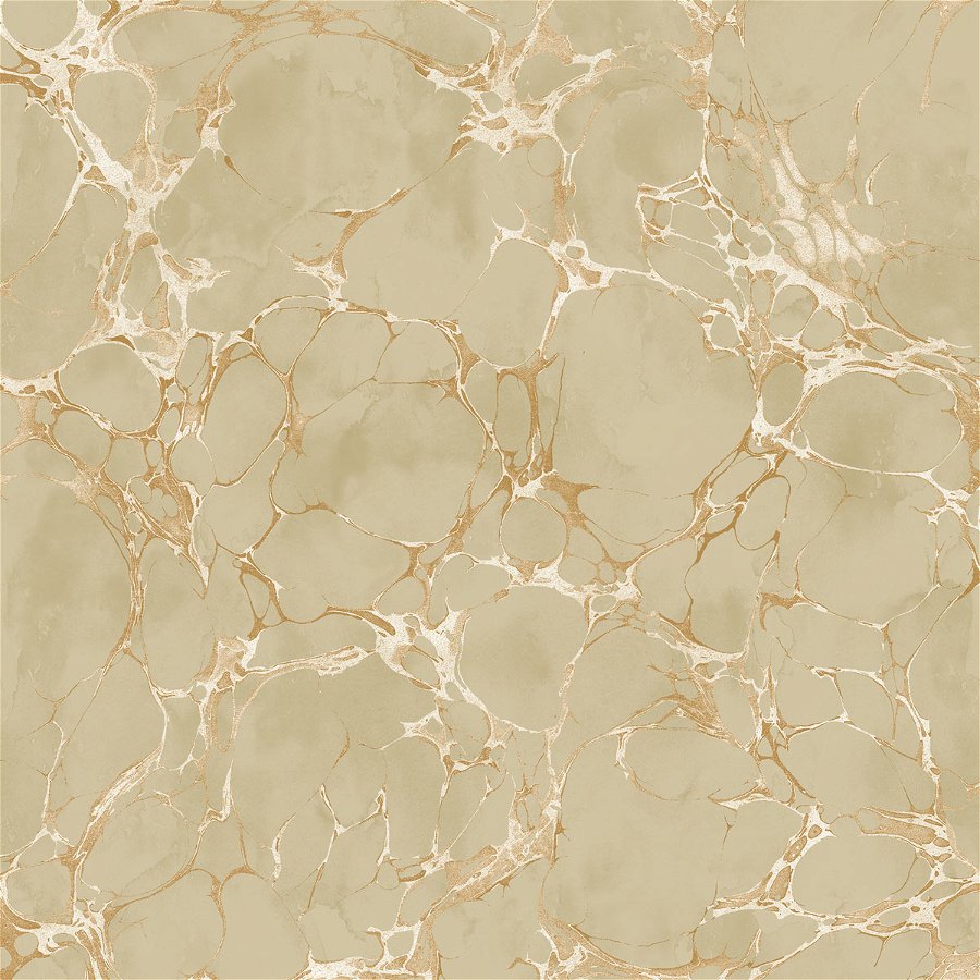 Seabrook Designs Patina Marble Latte & Metallic Gold Wallpaper