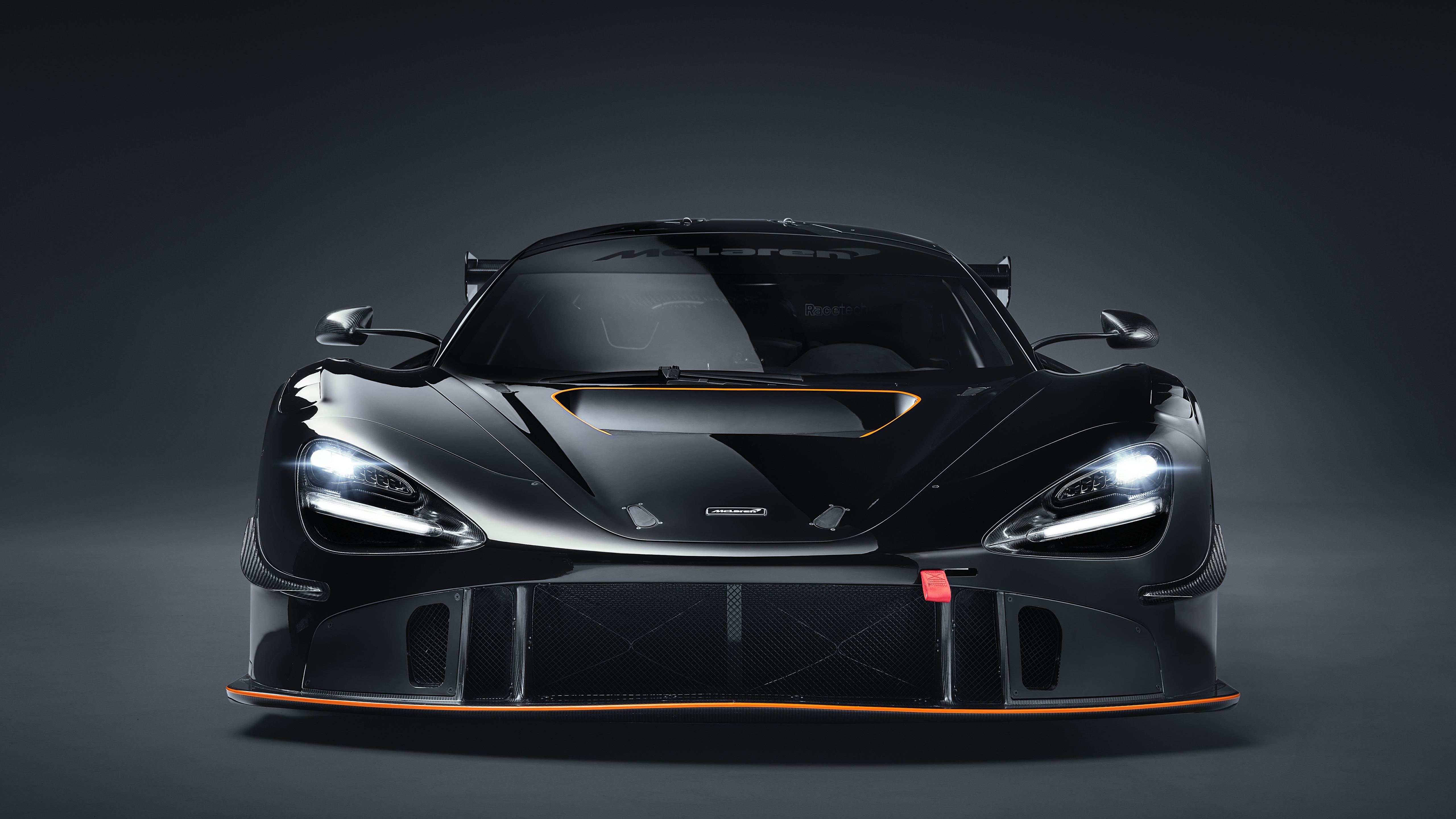 McLaren 720S GT3X Wallpaper 4K, Race Cars, 2021, 5K, Black Dark