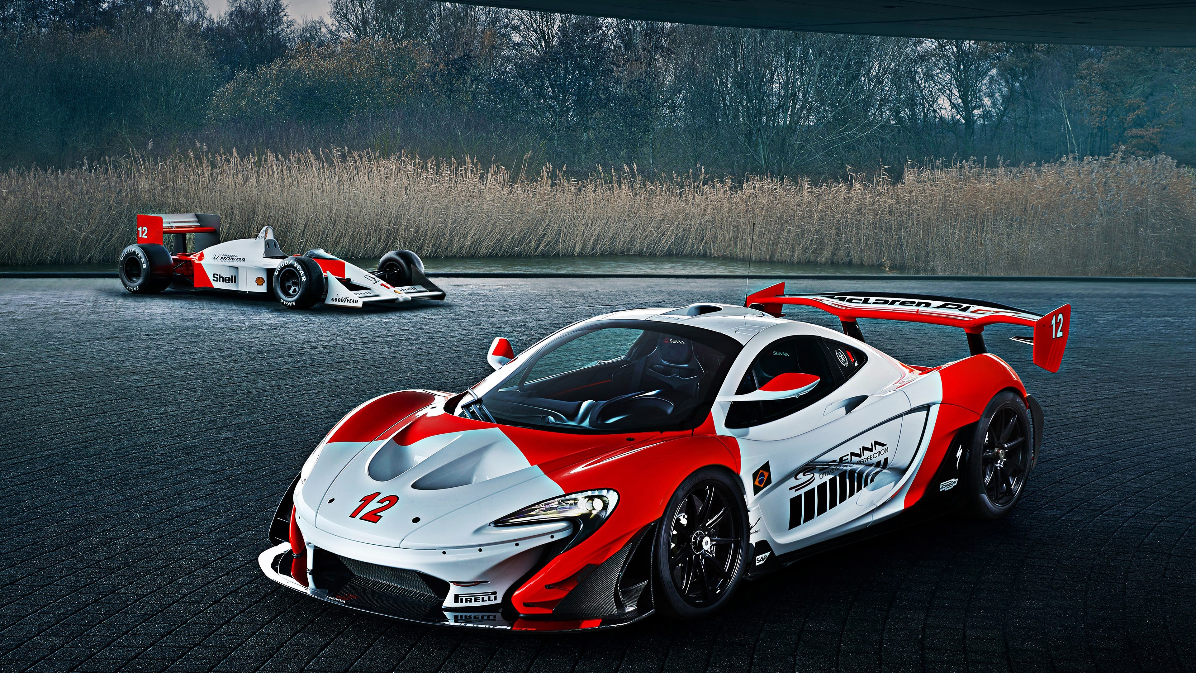 Wallpaper / McLaren P1 GTR, McLaren F1, car, vehicle, race cars free download
