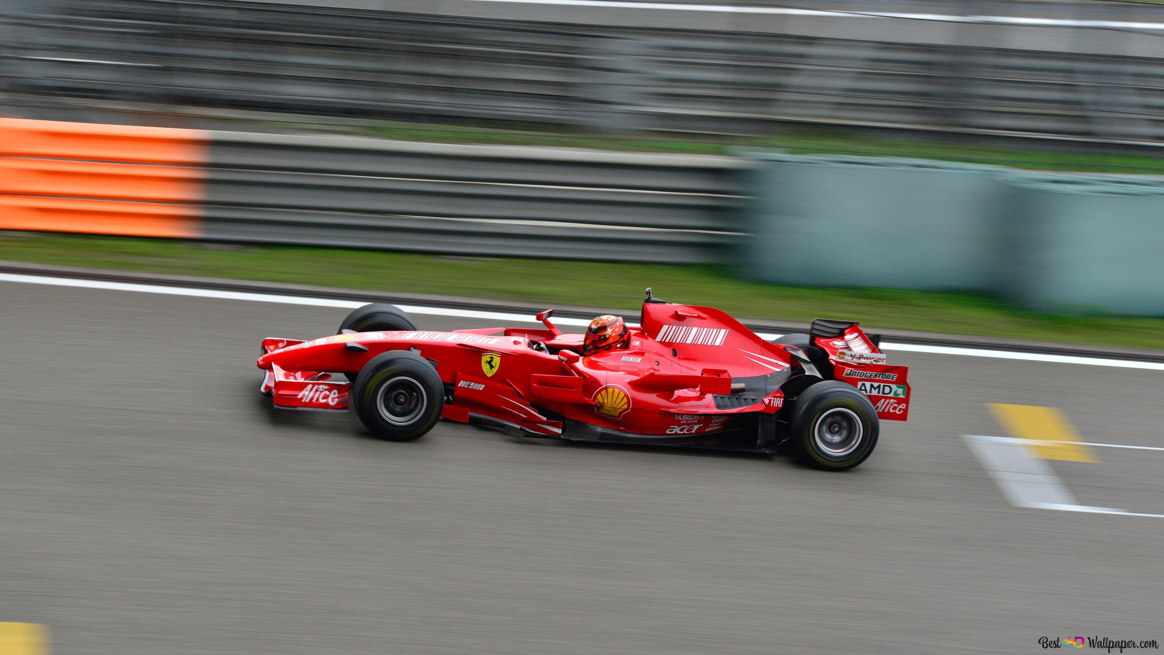 Racing red ferrari f1 4K wallpaper download