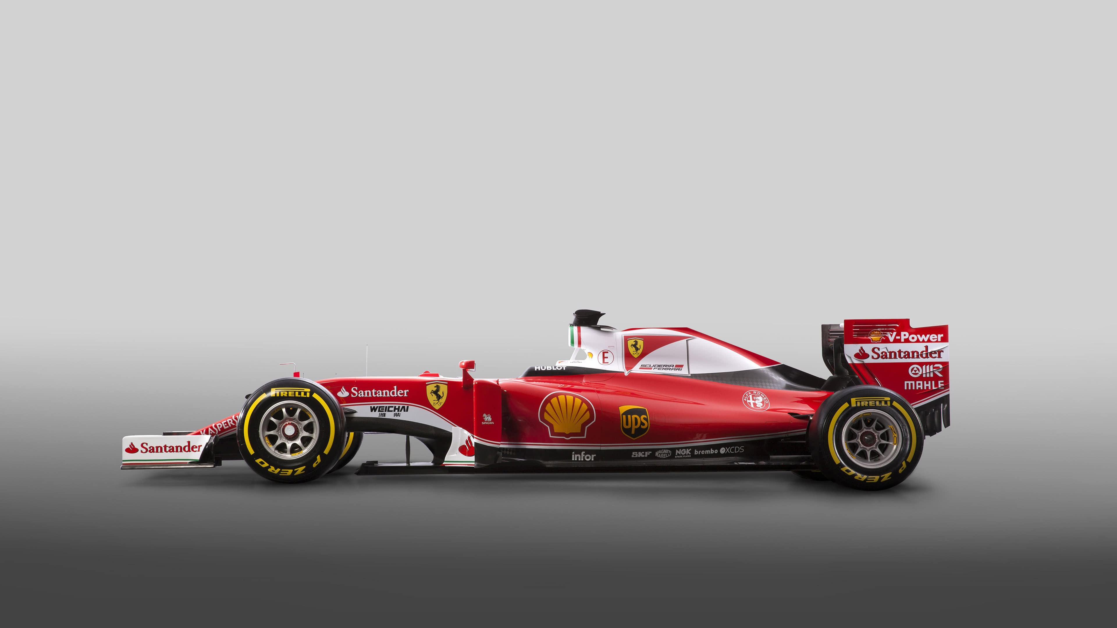 Ferrari SF16 H F1 Side UHD 4K Wallpaper