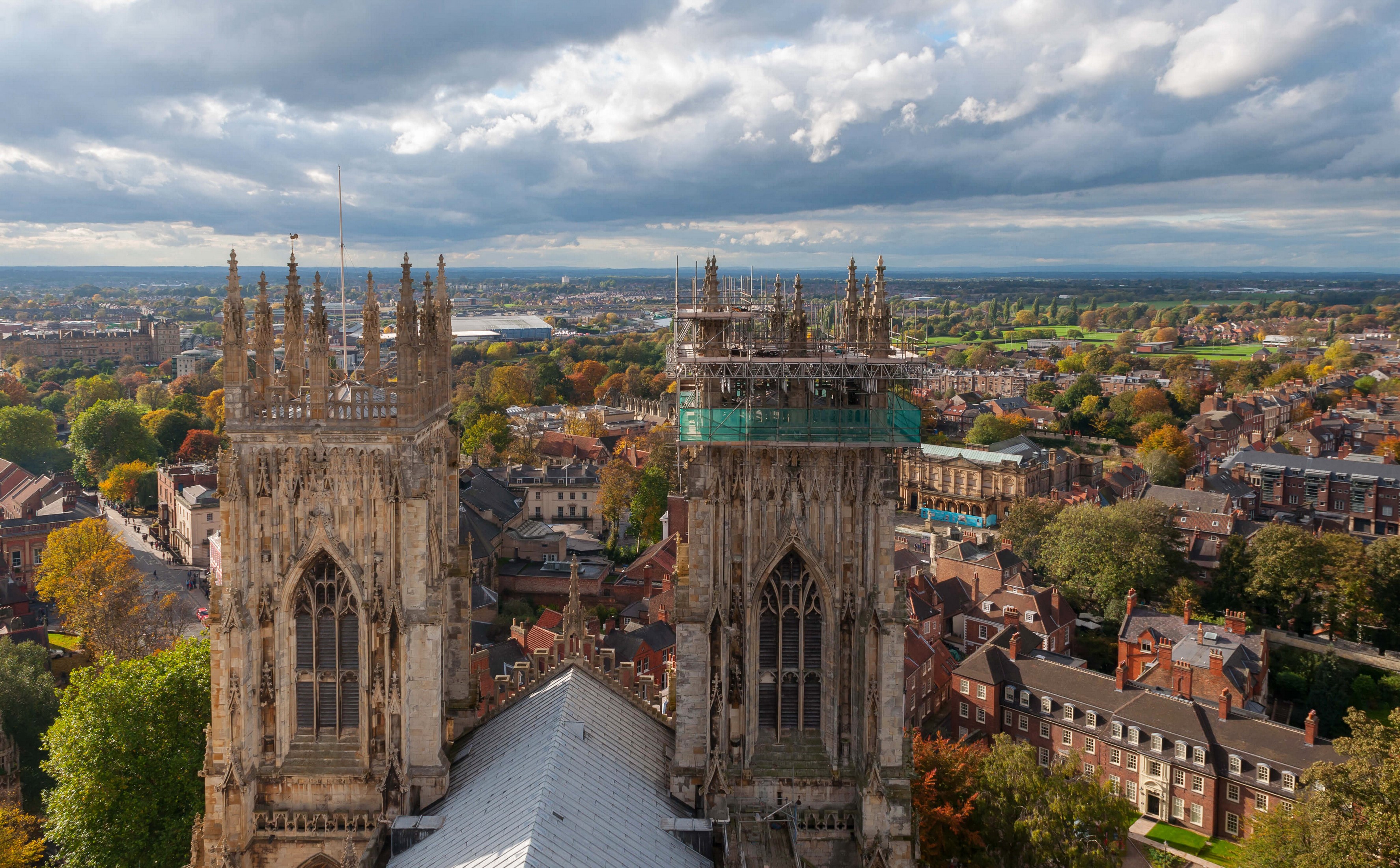 York, England, Houses, Roof, Clouds Gallery HD Wallpaper