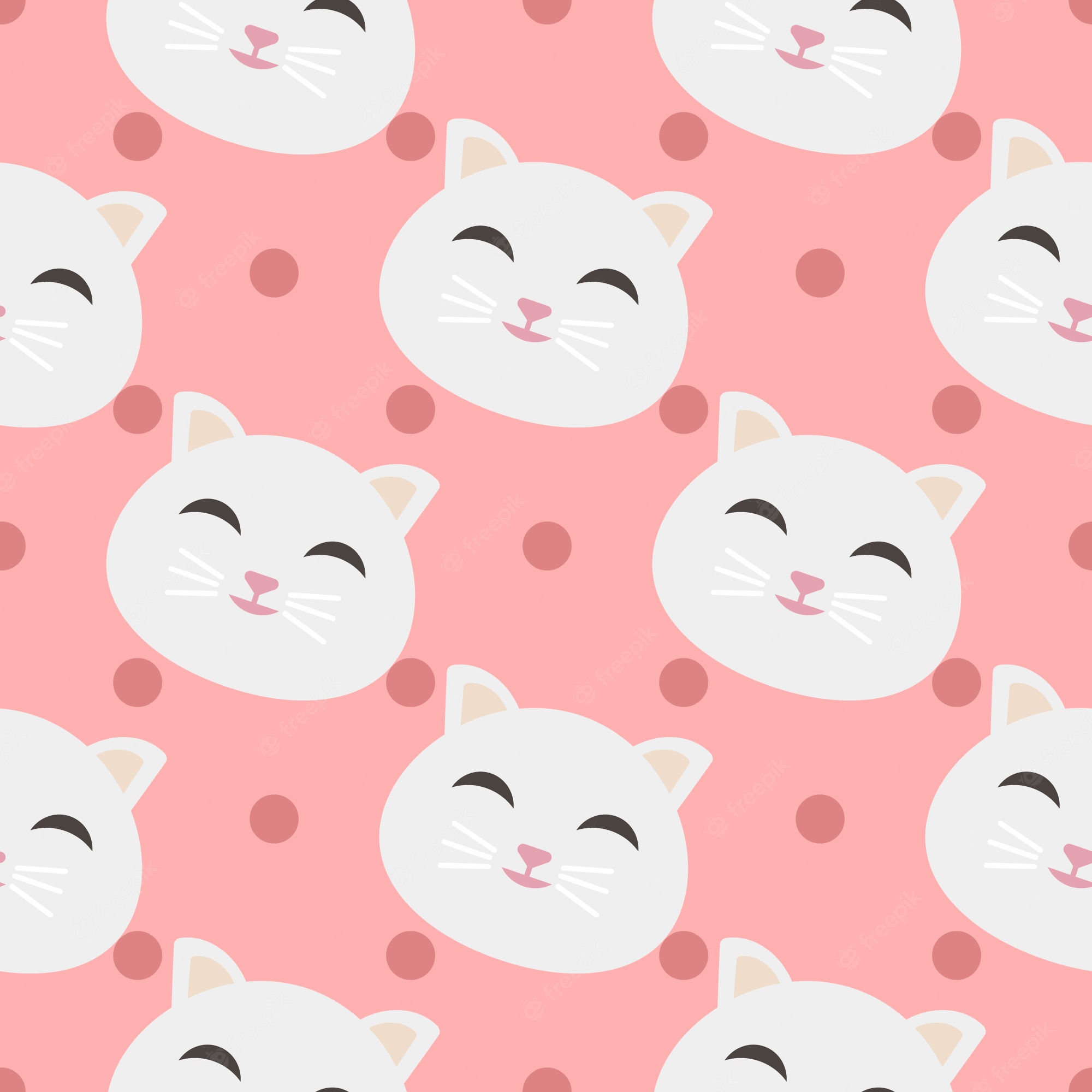 Pink Cat Wallpaper Image