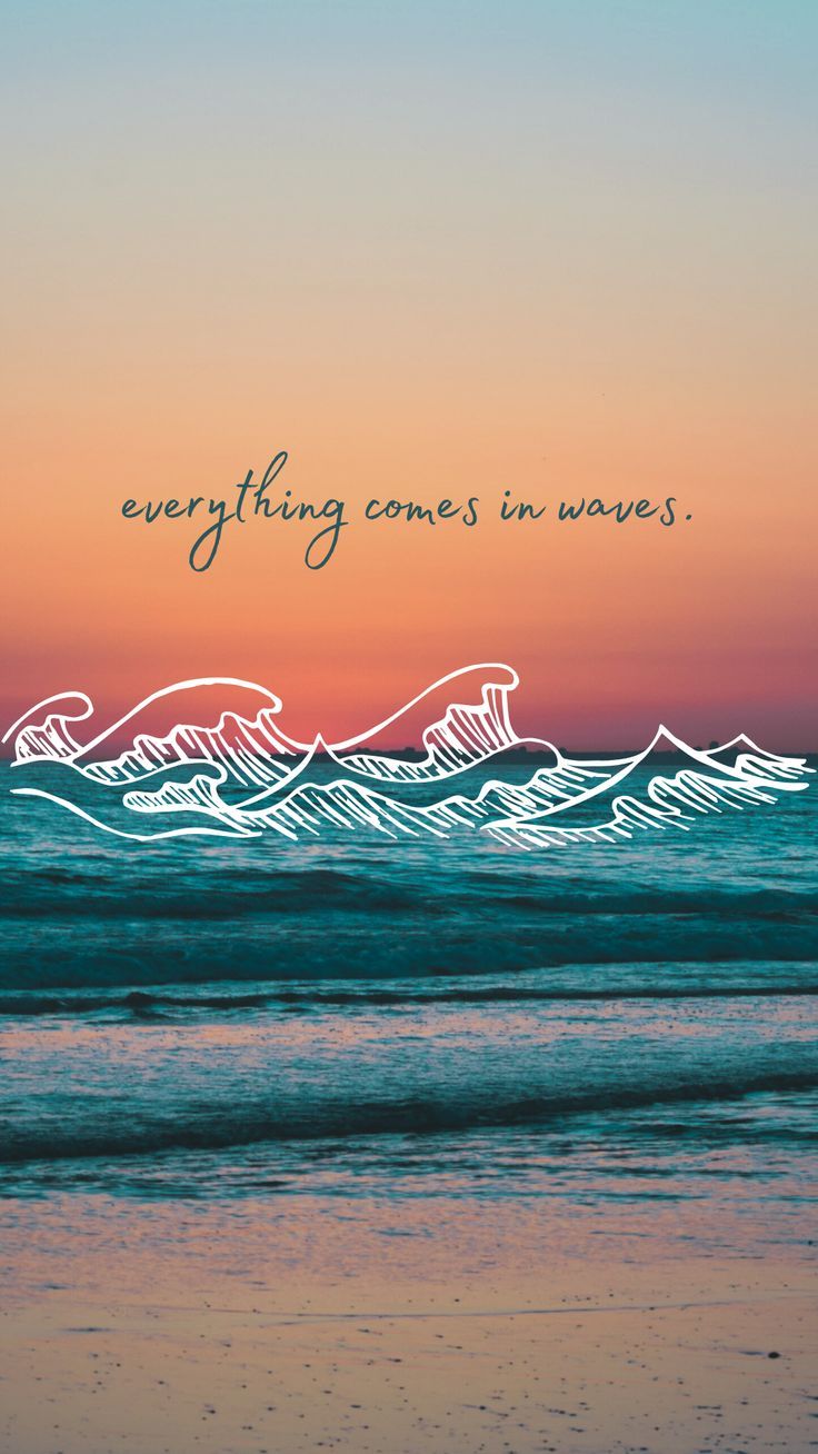 Everything comes in Waves. Surf art, Beach wallpaper, Surfing. Beach wall collage, Beach wallpaper, Surf art