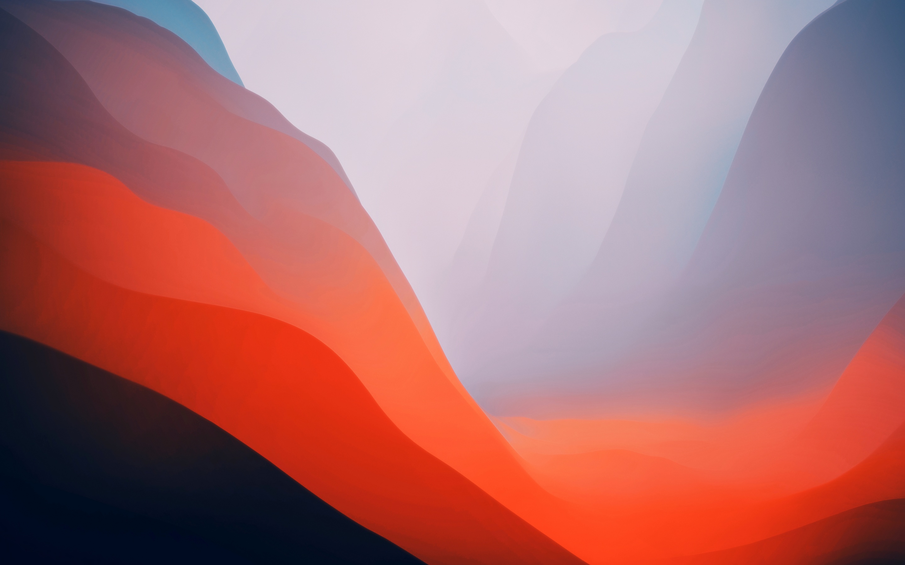 macOS Monterey Wallpaper 4K, Stock, Orange, Light, Gradients
