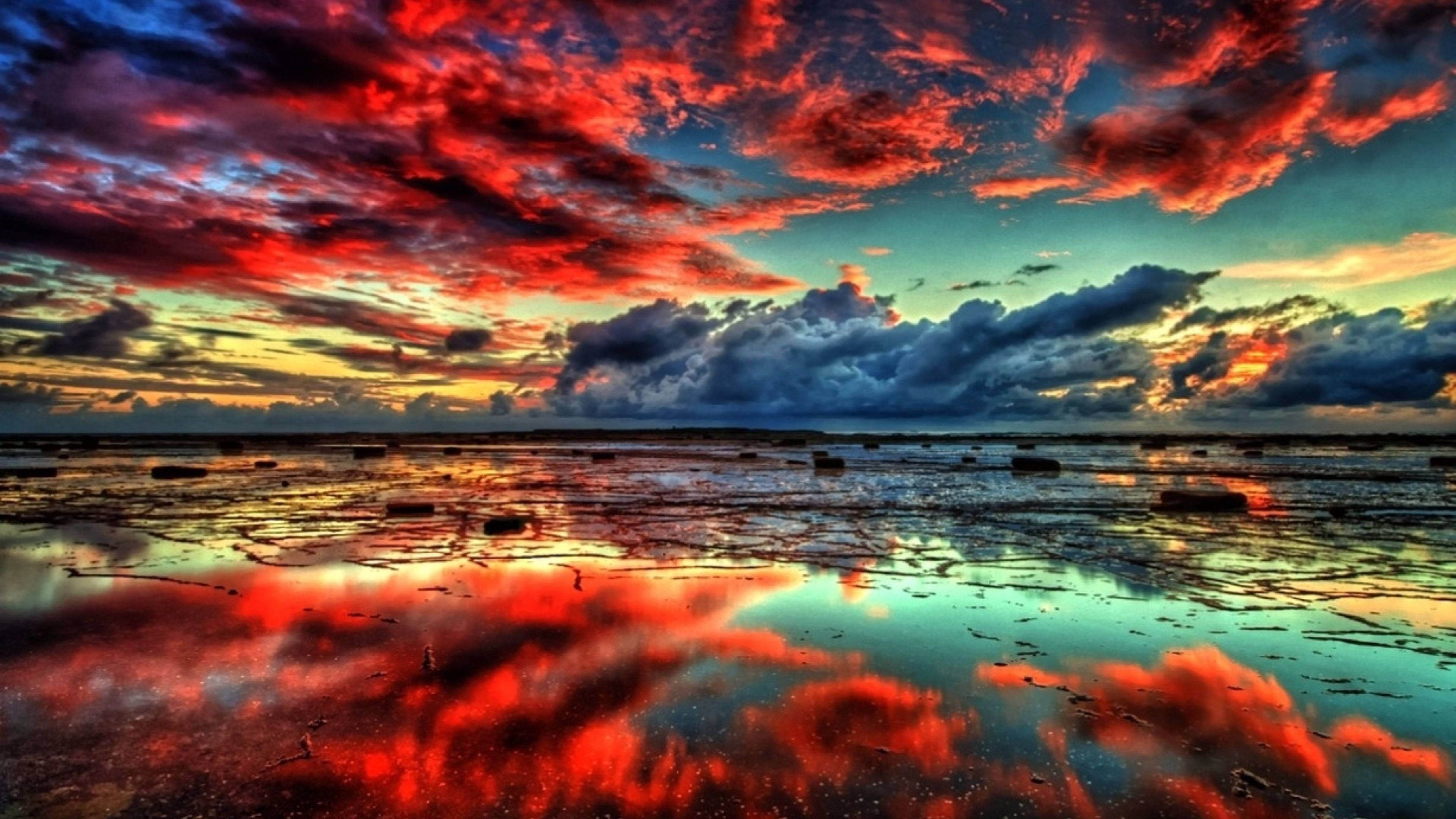 Download Aesthetic Orange Sunset Sky Wallpaper